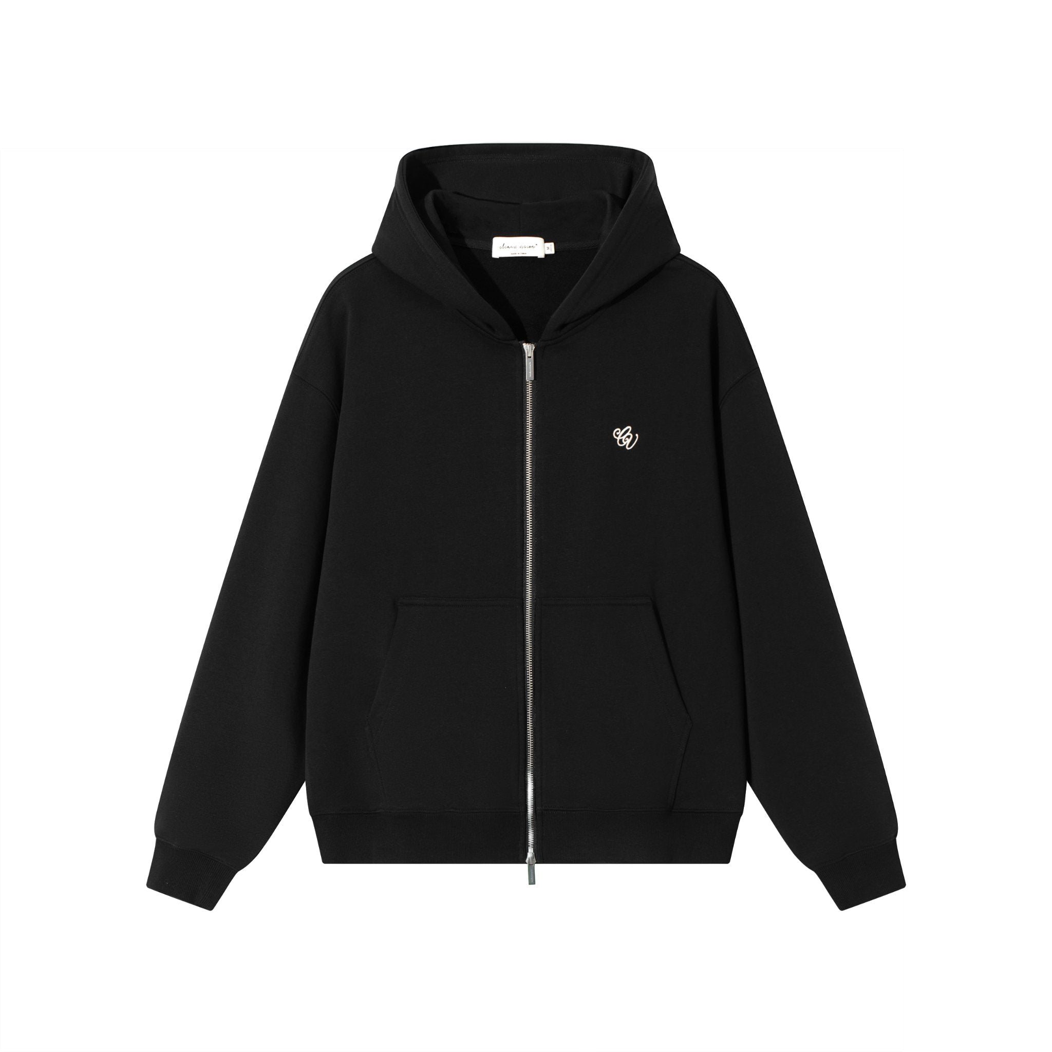 CLIMAX VISION Black CV Embroidery Zipper Cardigan | MADAX