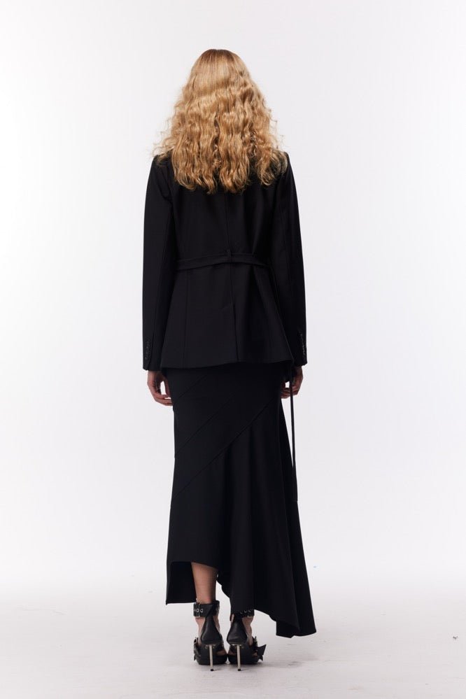 NECESSARY ANANKE Black Deconstracted Blazer | MADA IN CHINA