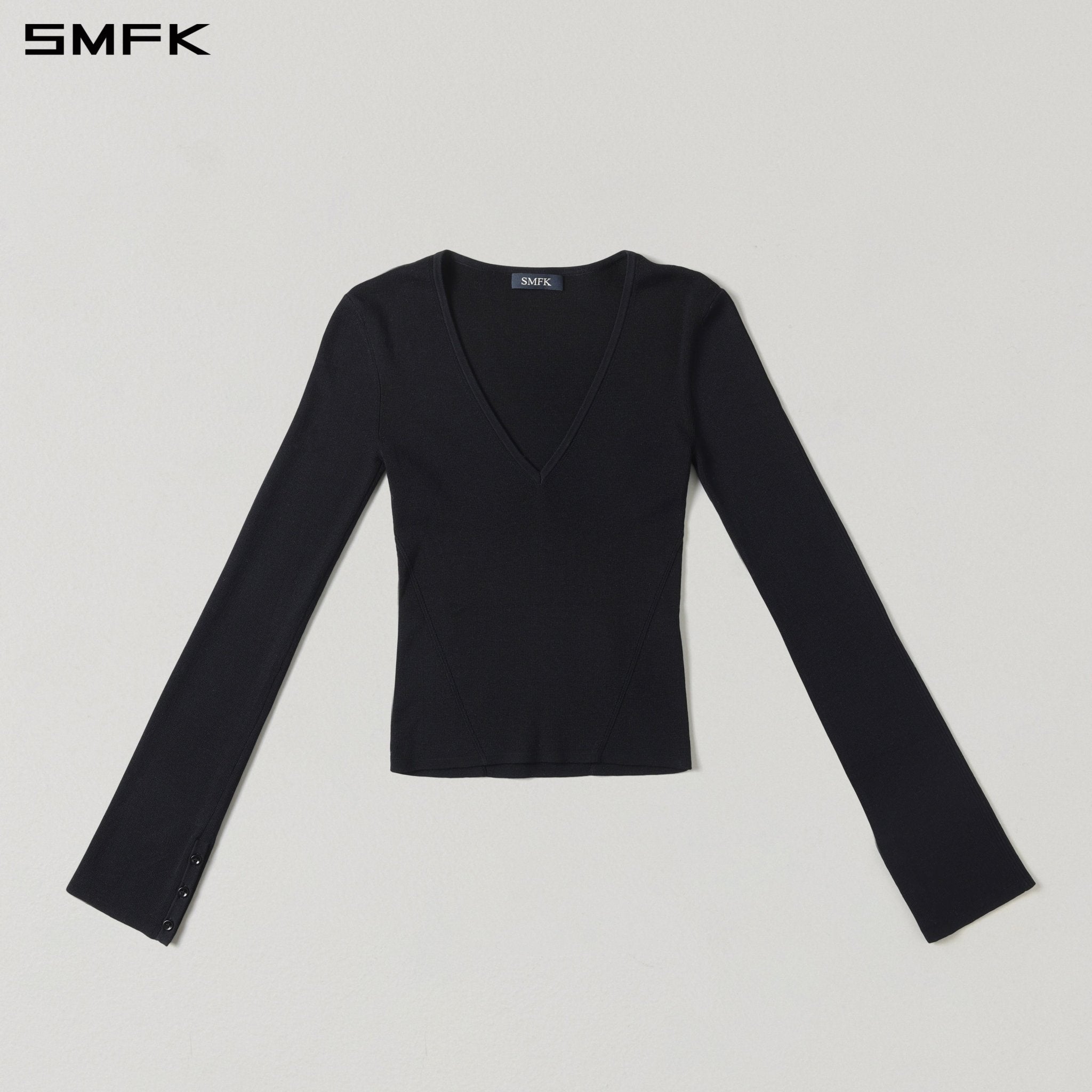 SMFK Black Evening Knit Top | MADAX