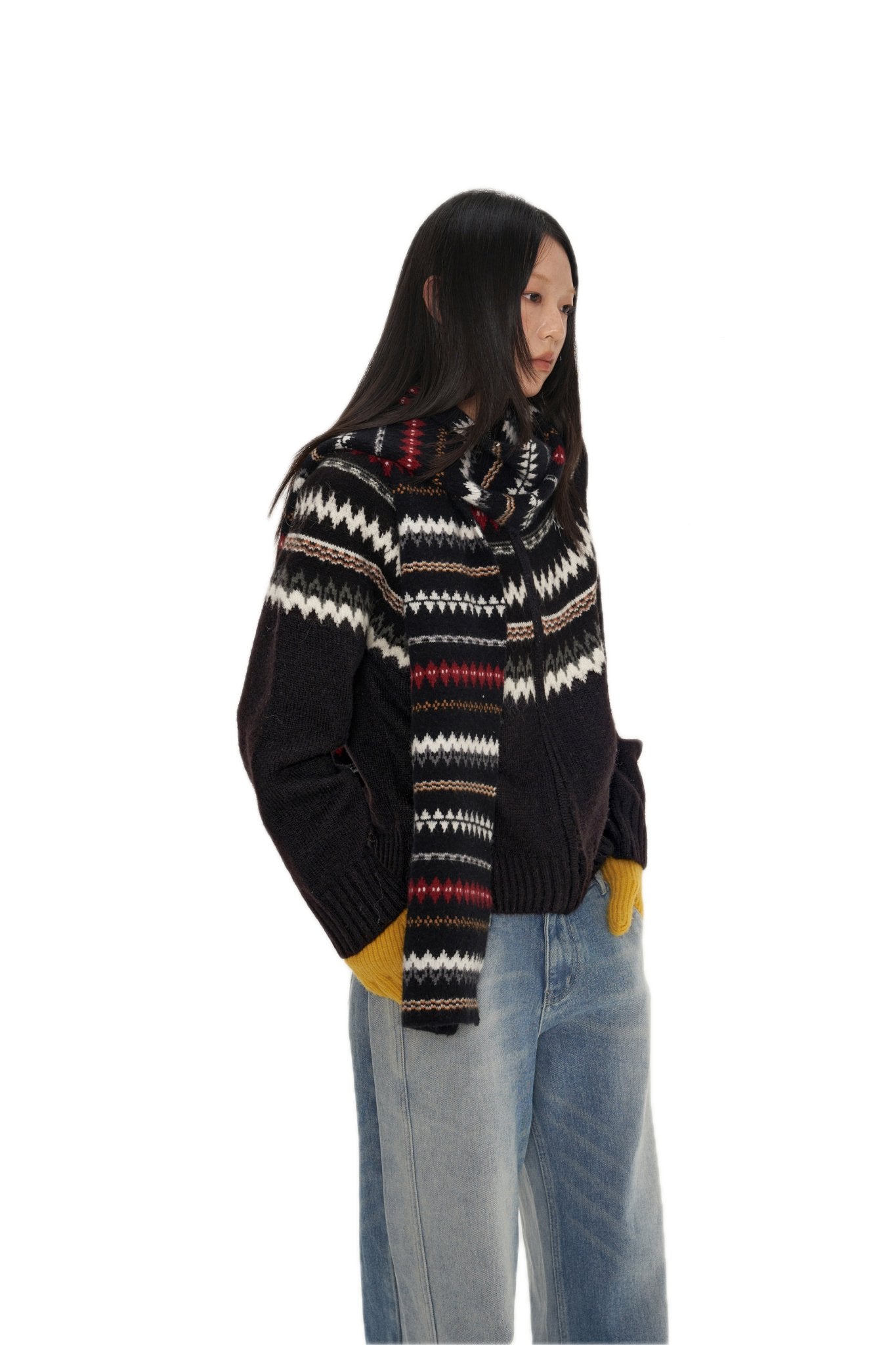 NAWS Black FairIsle Sweater | MADAX