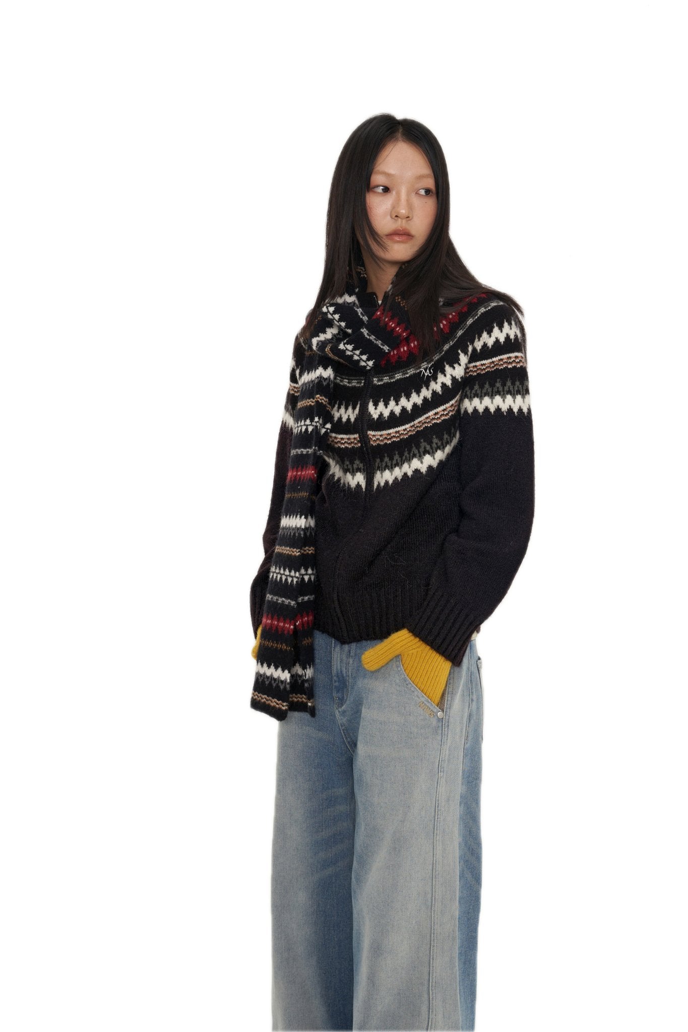 NAWS Black FairIsle Sweater | MADAX