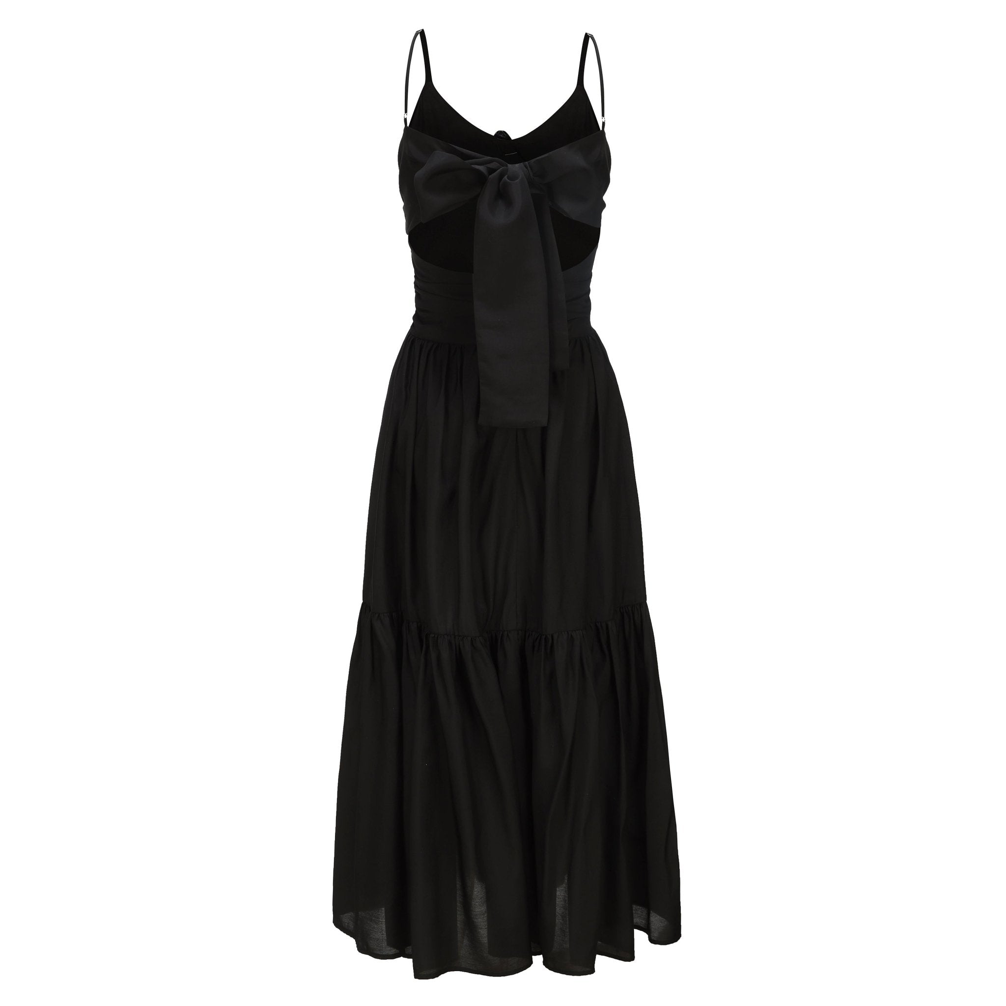 ARTE PURA Black Halter Backless Strappy Halter Dress | MADA IN CHINA