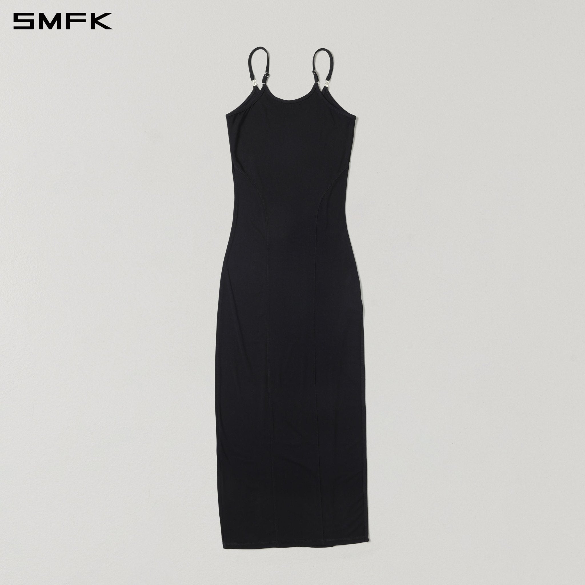 SMFK Black Halter-Neck Slit Maxi Dress | MADAX