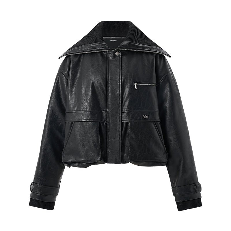 NAWS Black Hippy Large Lapel Cotton Jacket | MADAX