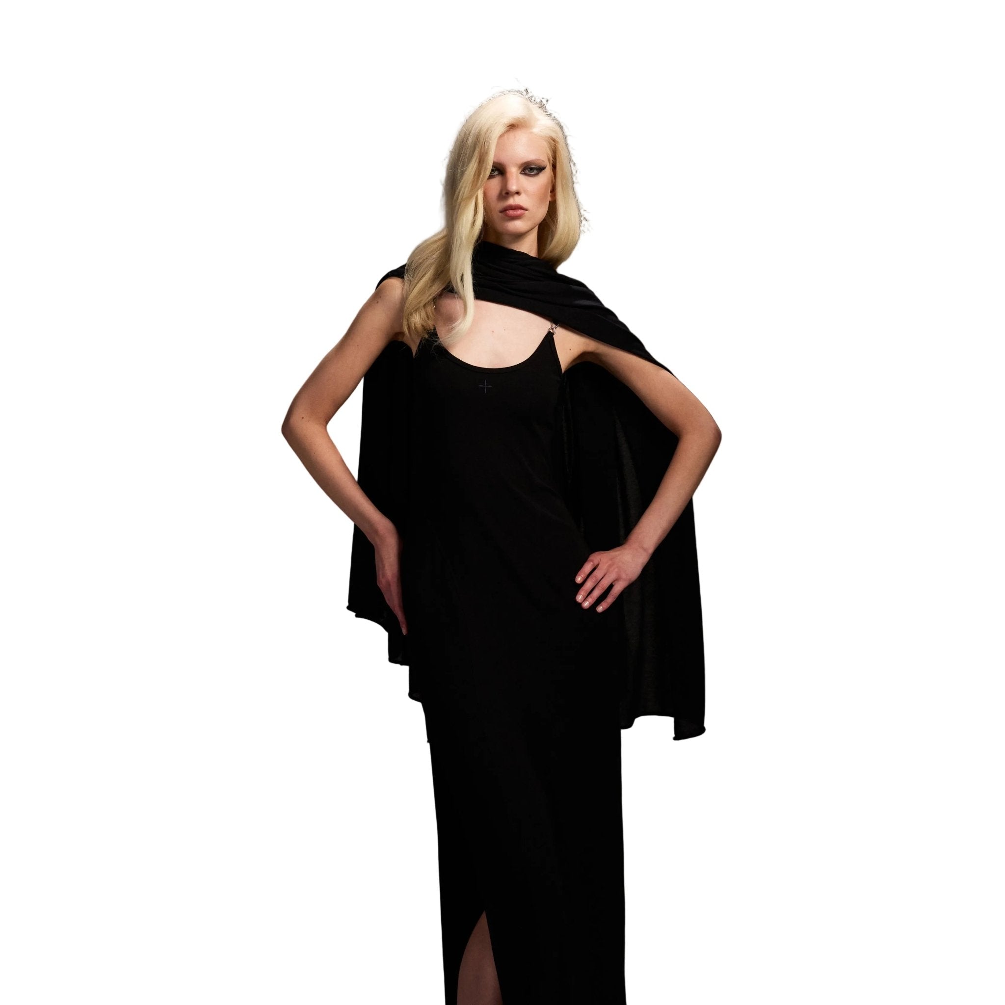 SMFK Black Knitted Scarf | MADAX