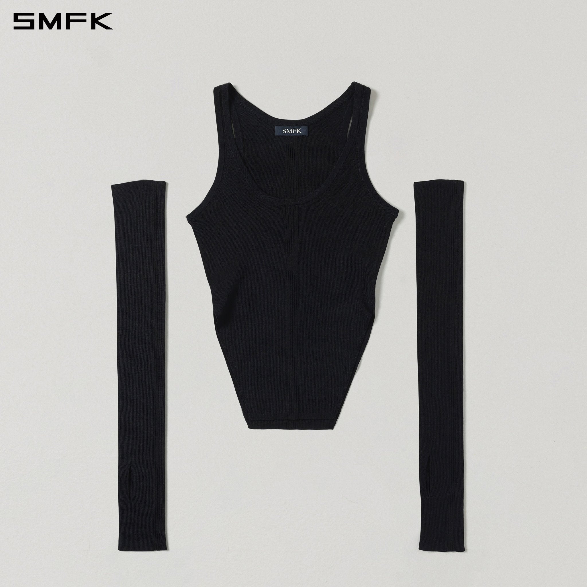 SMFK Black Knitted Vest | MADAX