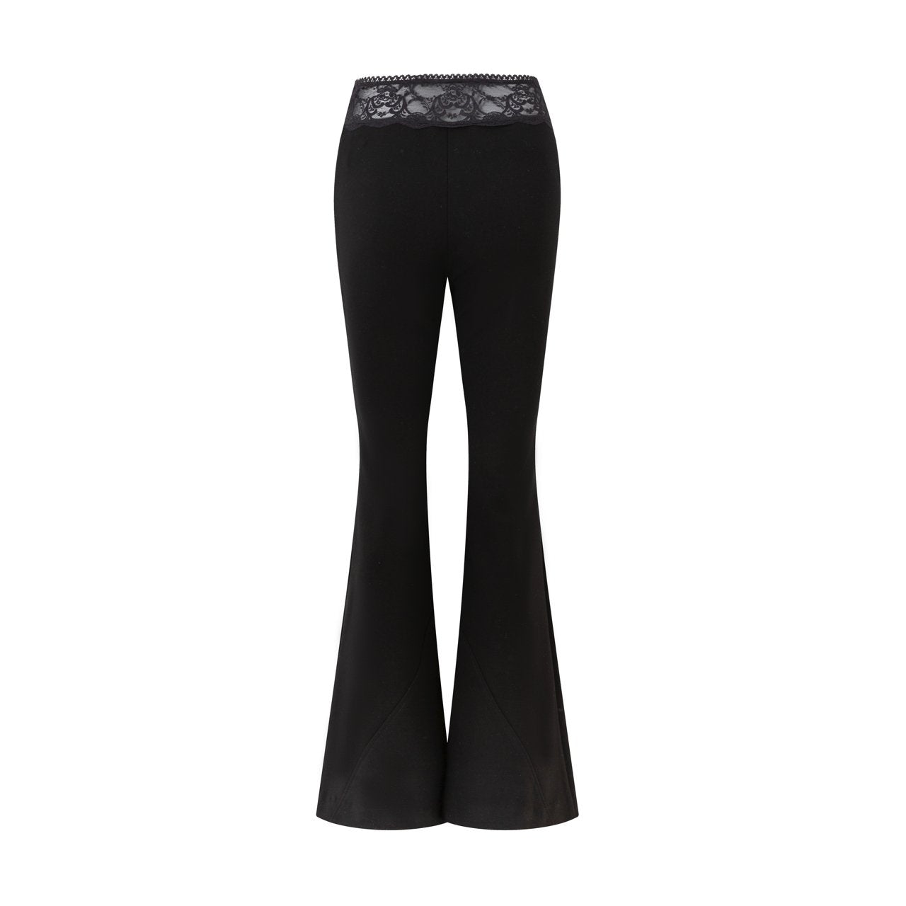 DIANA VEVINA Black Lace Patchwork Flared Pants | MADA IN CHINA