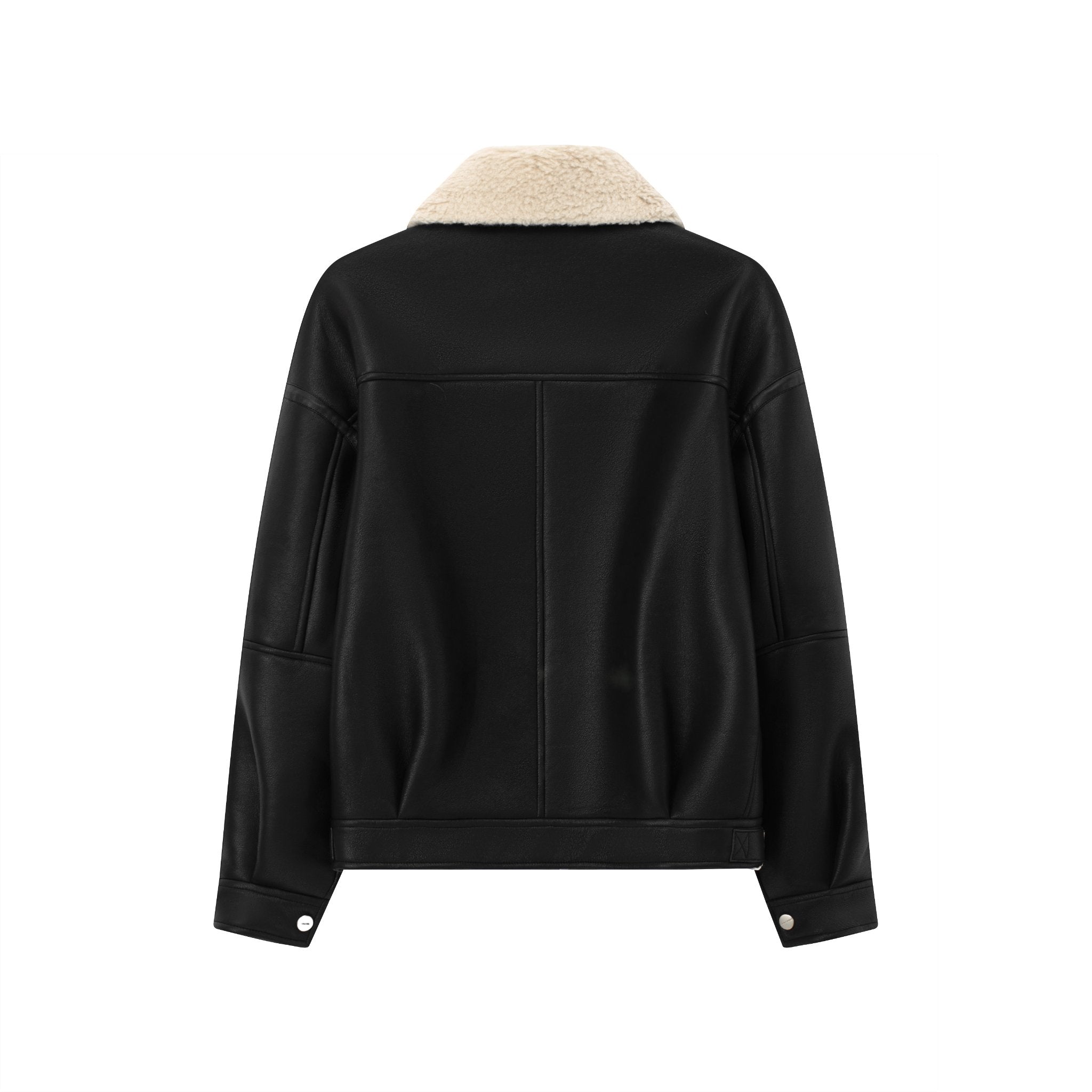 CLIMAX VISION Black Lapel Leather Jacket | MADAX