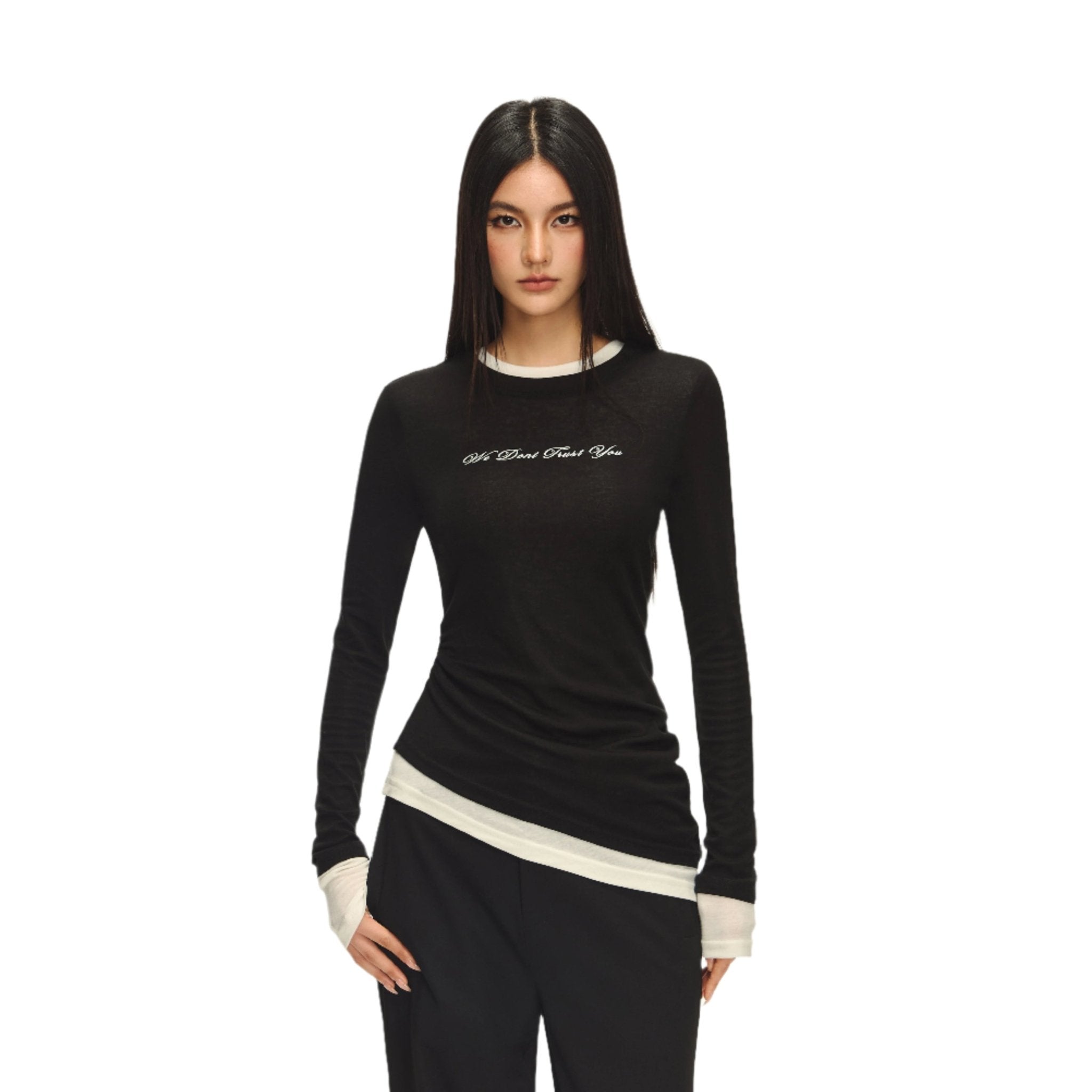 Climax Vision Black Light Elastic Fake Two - piece Long Sleeves | MADAX