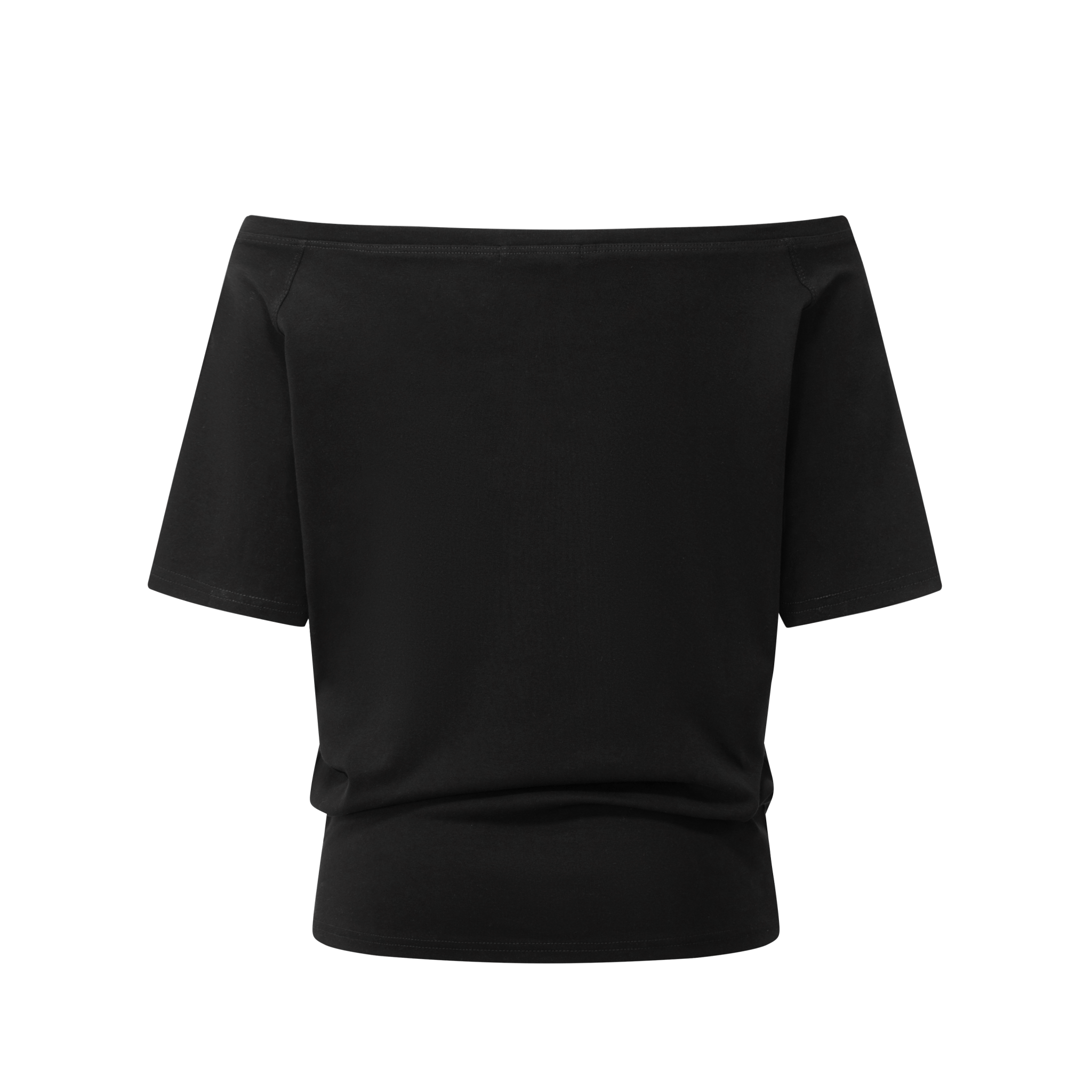 Climax Vision Black Off - shoulder Stacked Short Sleeves | MADAX