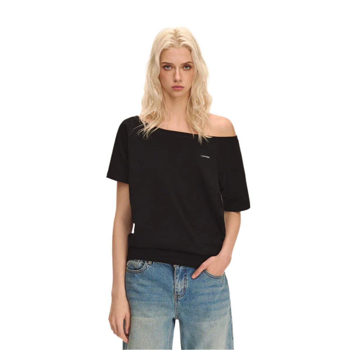 Climax Vision Black Off - shoulder Stacked Short Sleeves | MADAX
