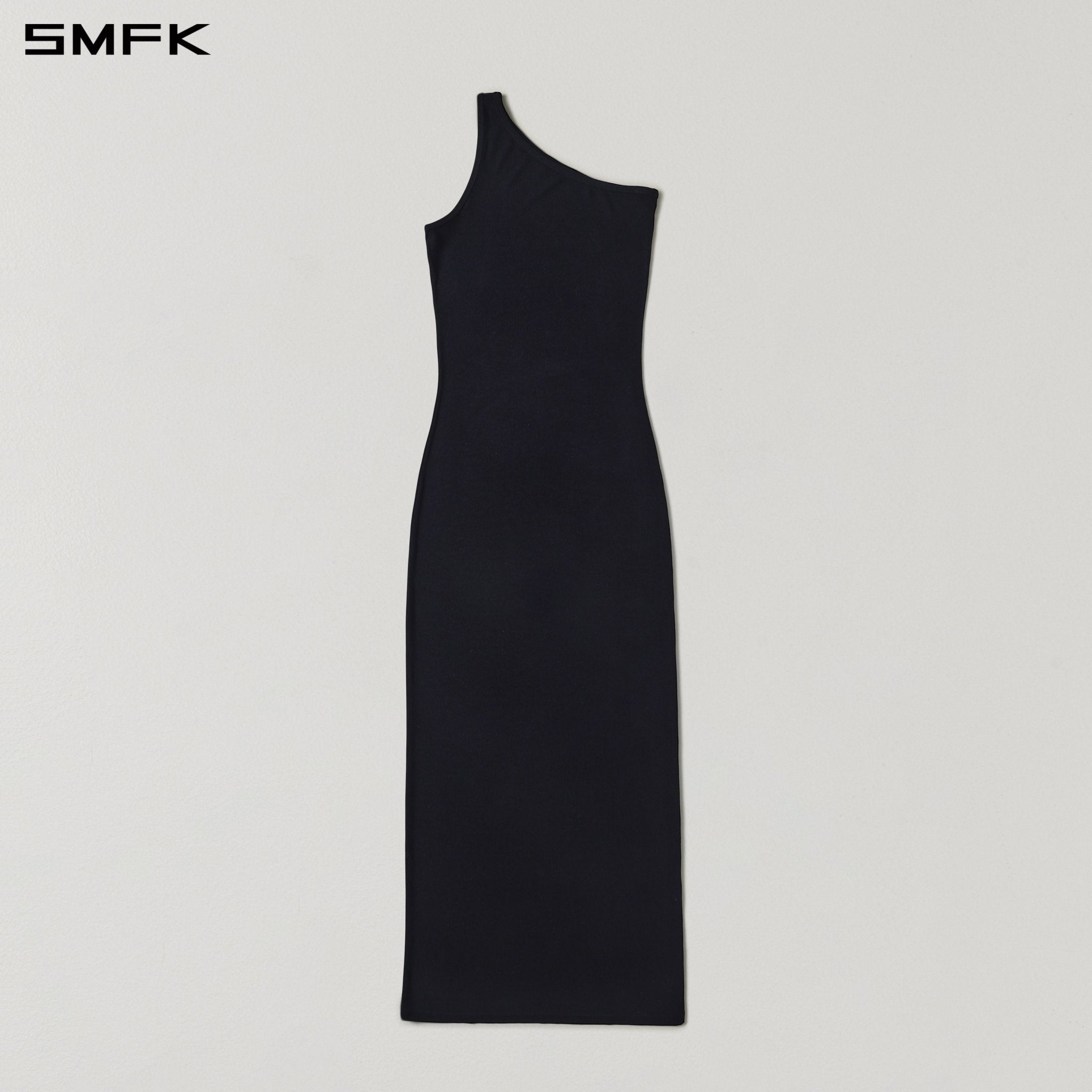 SMFK Black One-Shoulder Long Dress | MADAX