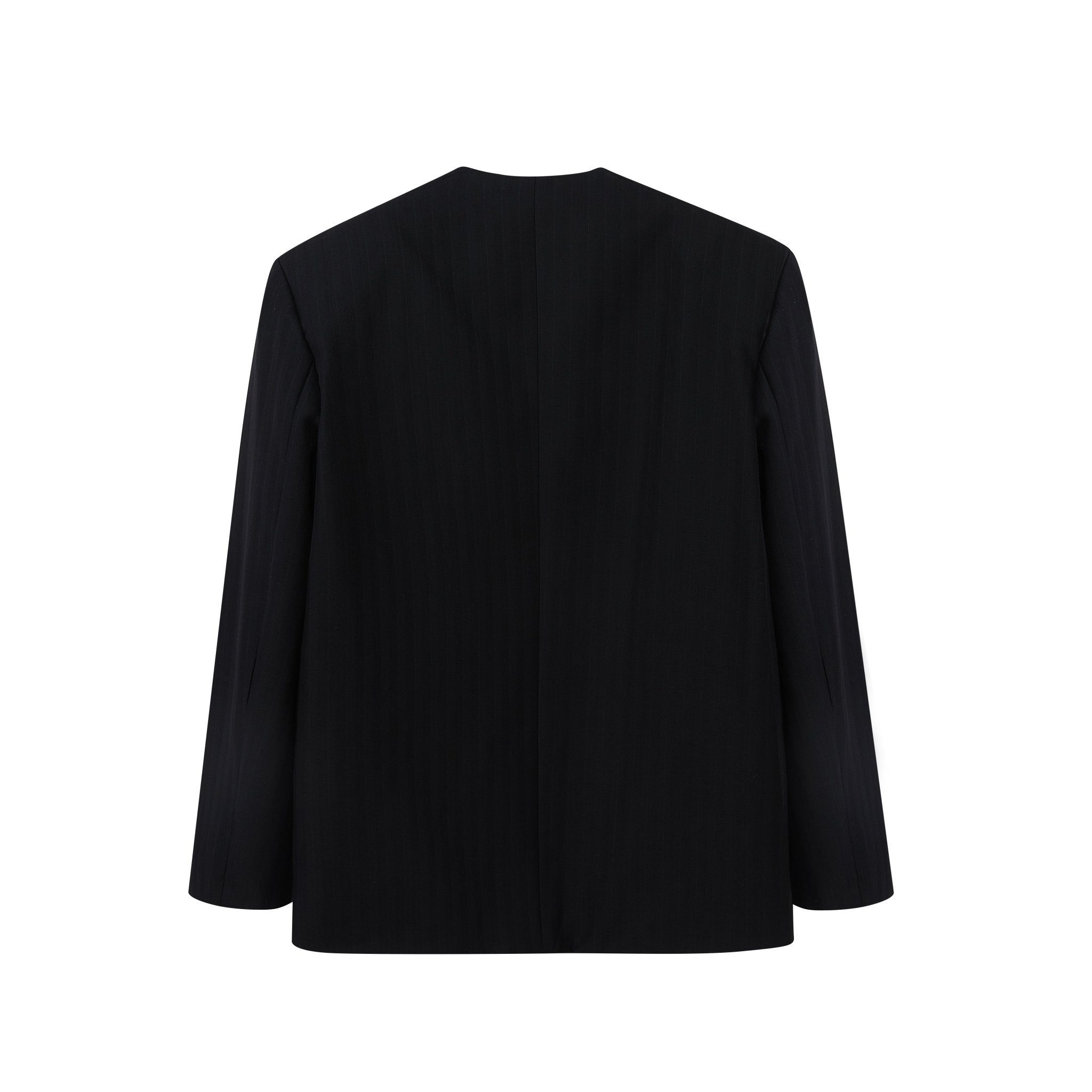 Maca Kaka Black Oversized Strip Blazer | MADA IN CHINA