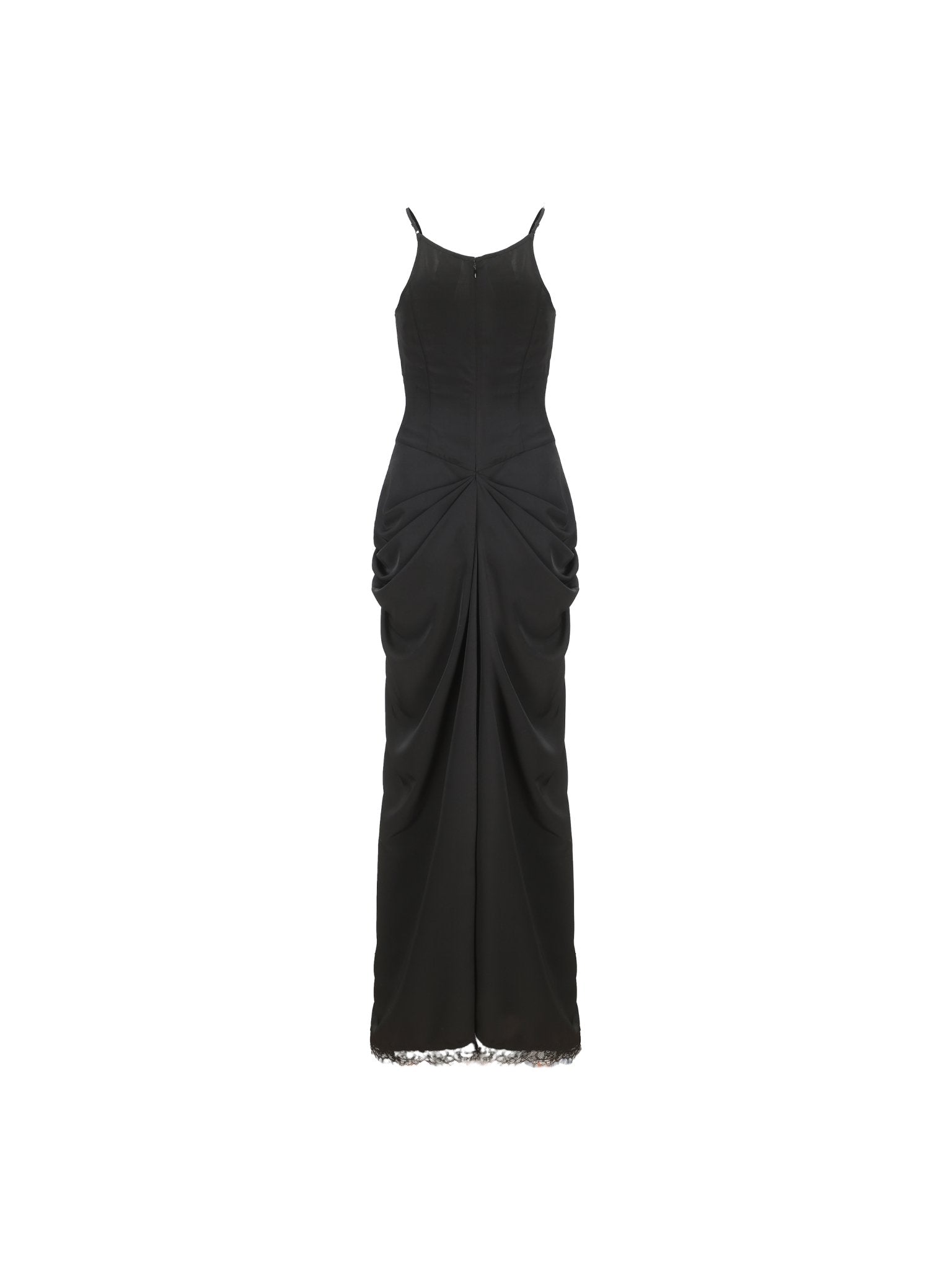 ELYWOOD Black Point Maxi Dress | MADAX