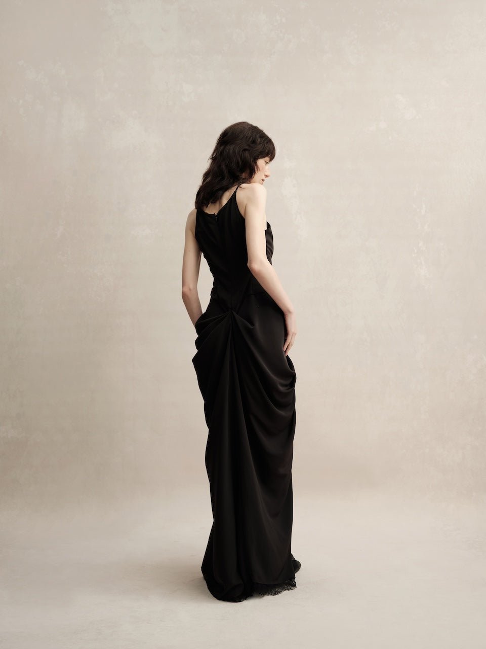 ELYWOOD Black Point Maxi Dress | MADAX