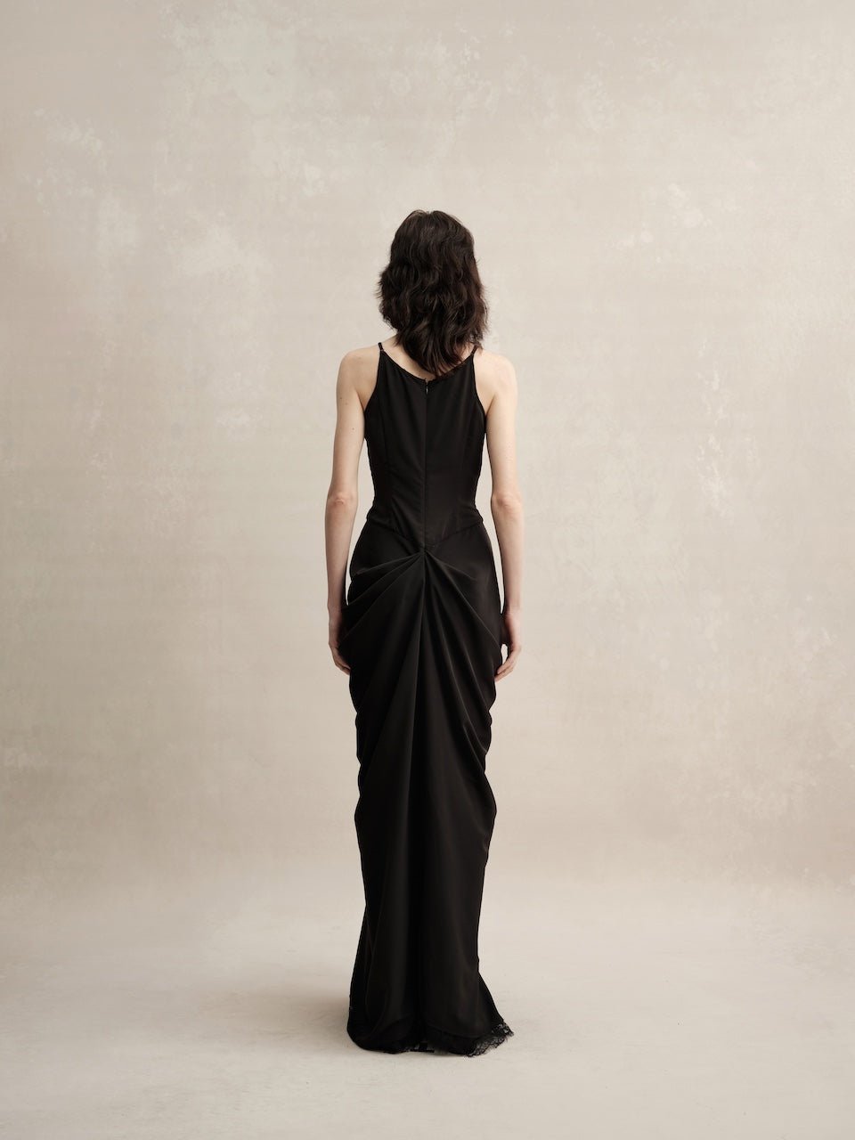 ELYWOOD Black Point Maxi Dress | MADAX