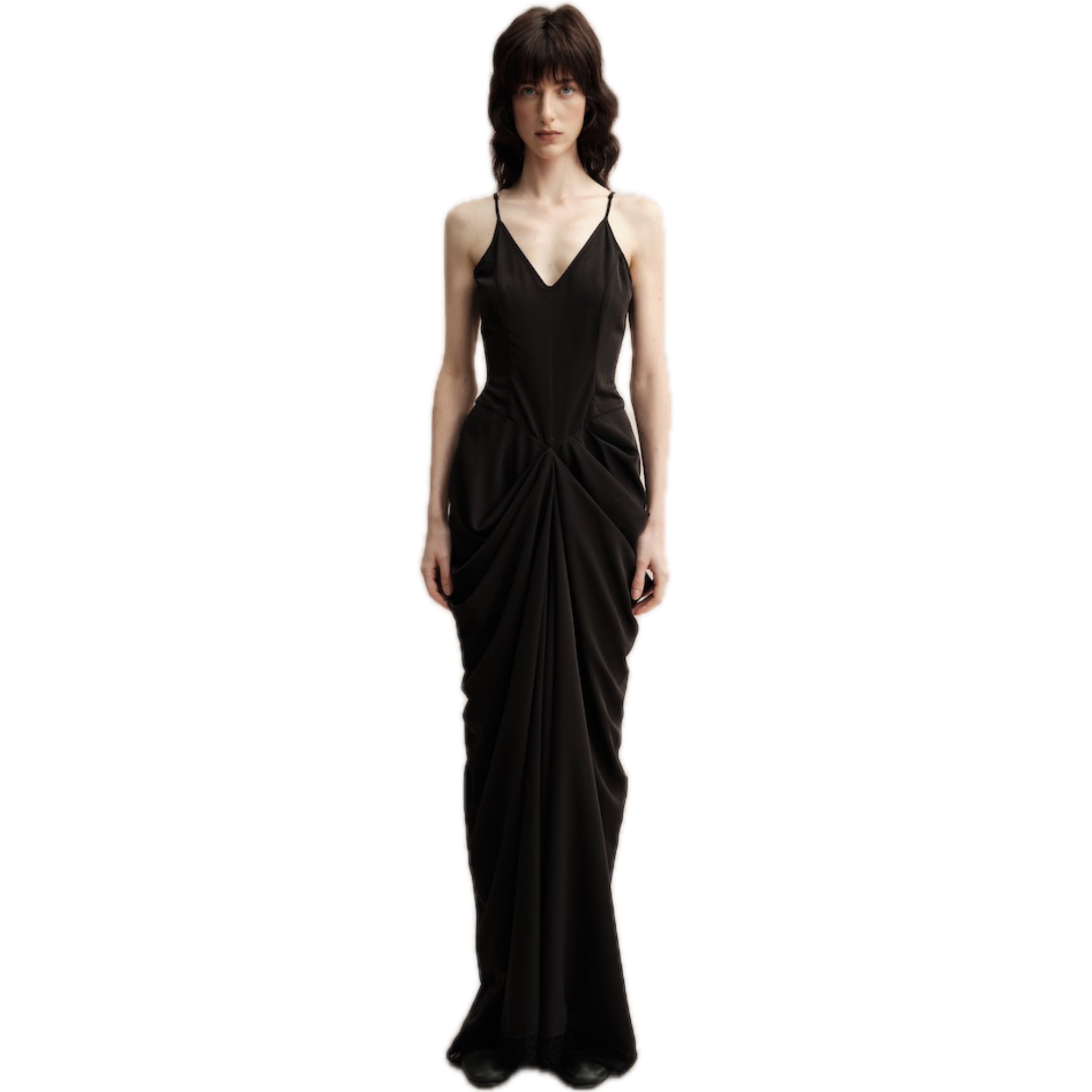 ELYWOOD Black Point Maxi Dress | MADAX