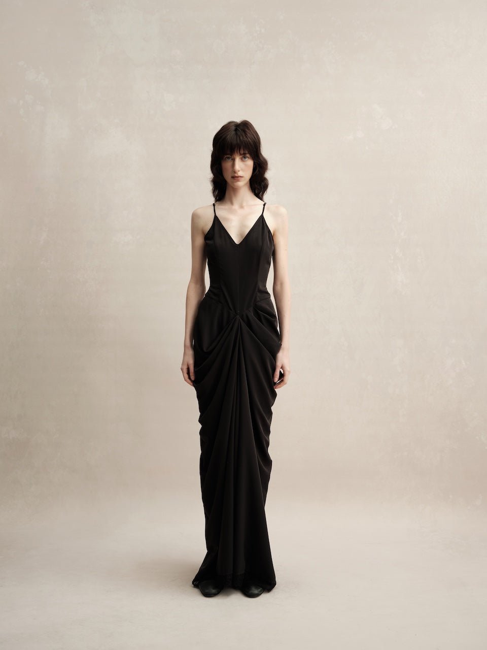 ELYWOOD Black Point Maxi Dress | MADAX