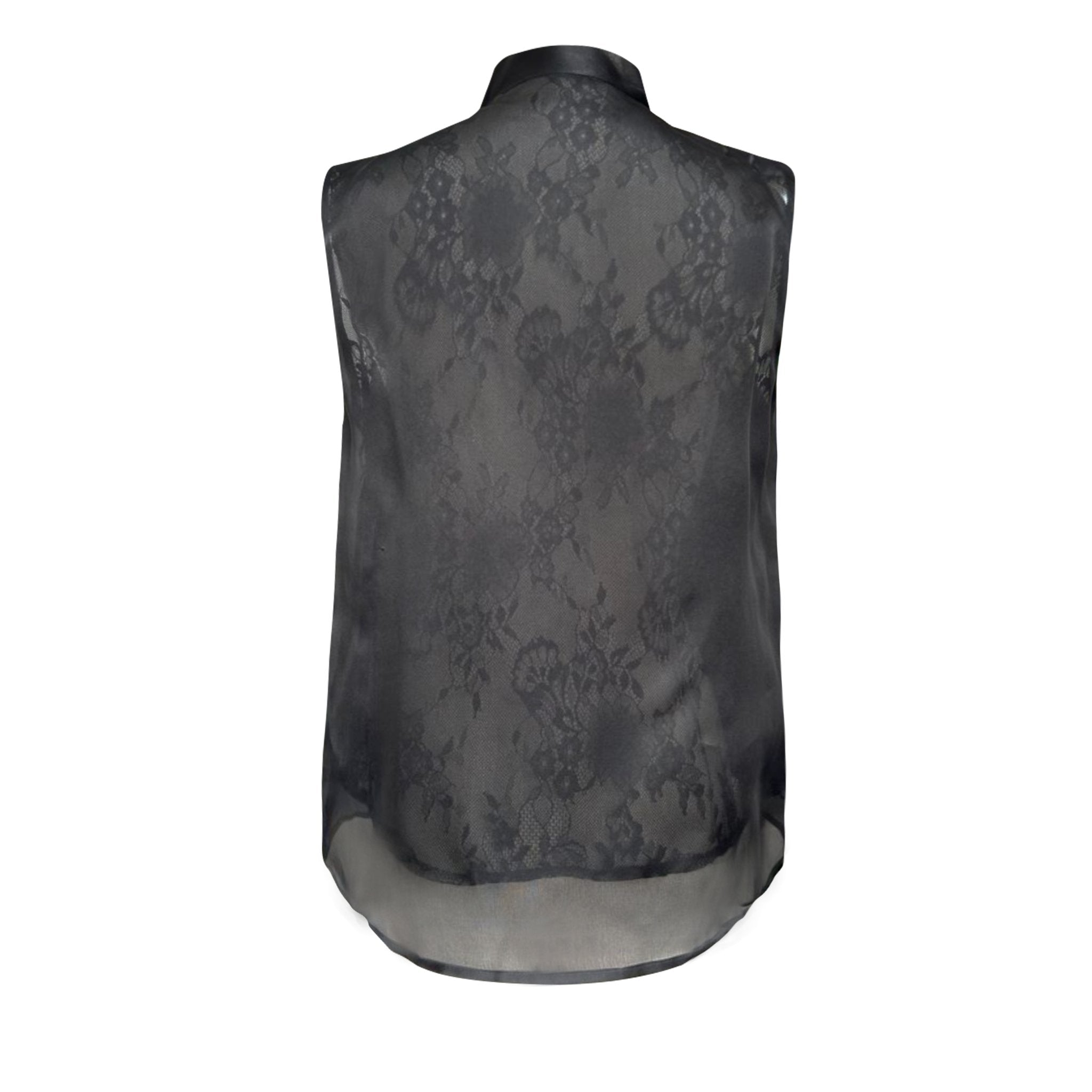 EtheClouds Black Ruched Stand Collar Vest | MADA IN CHINA