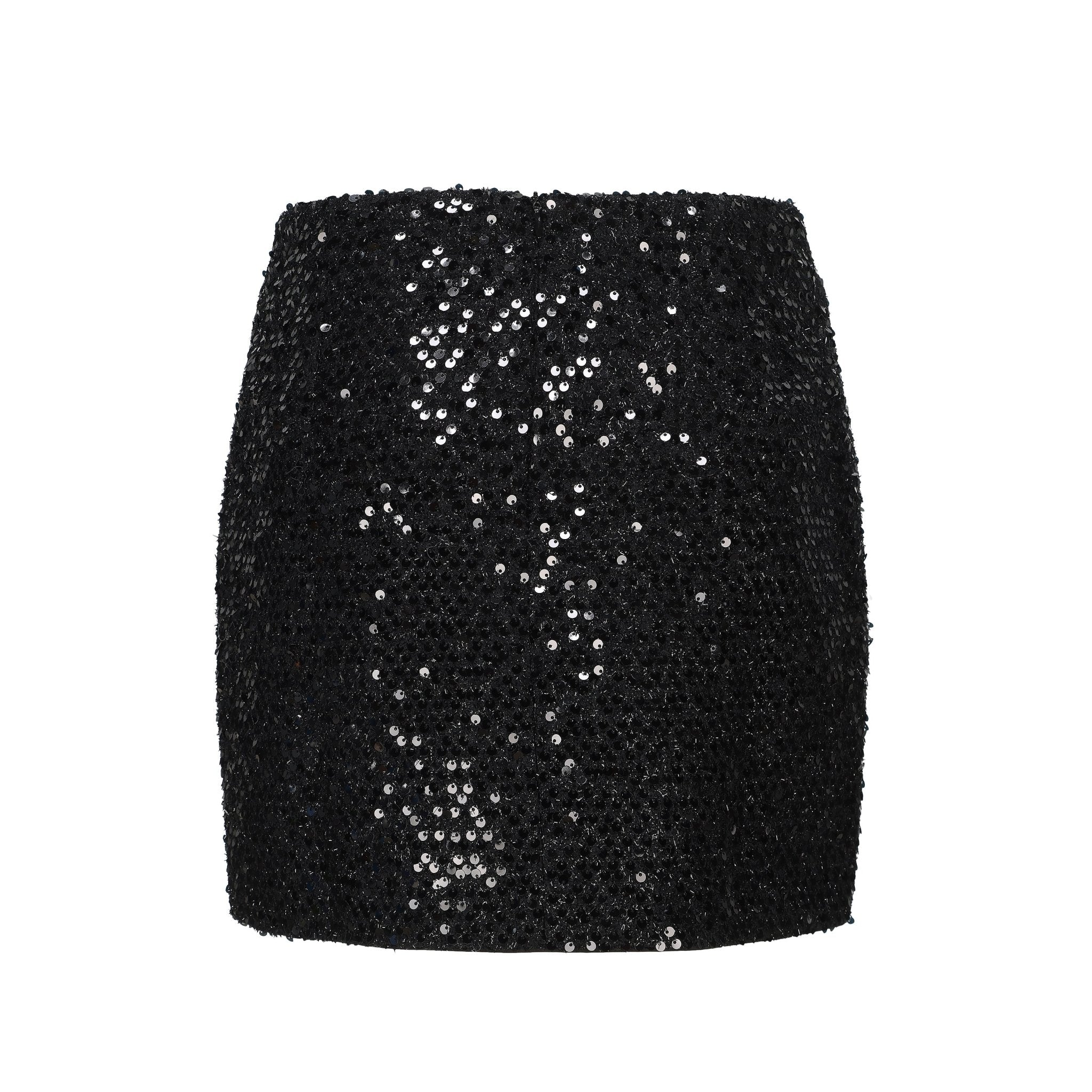 ARTE PURA Black Sequin Half Skirt | MADA IN CHINA