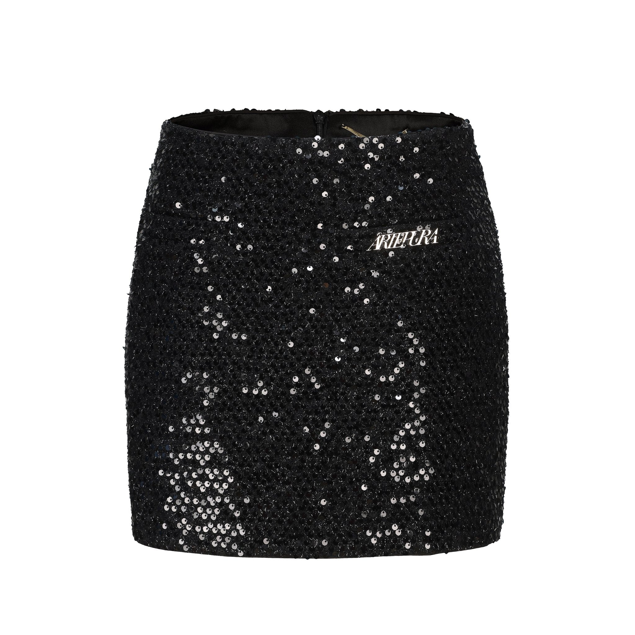 ARTE PURA Black Sequin Half Skirt | MADA IN CHINA