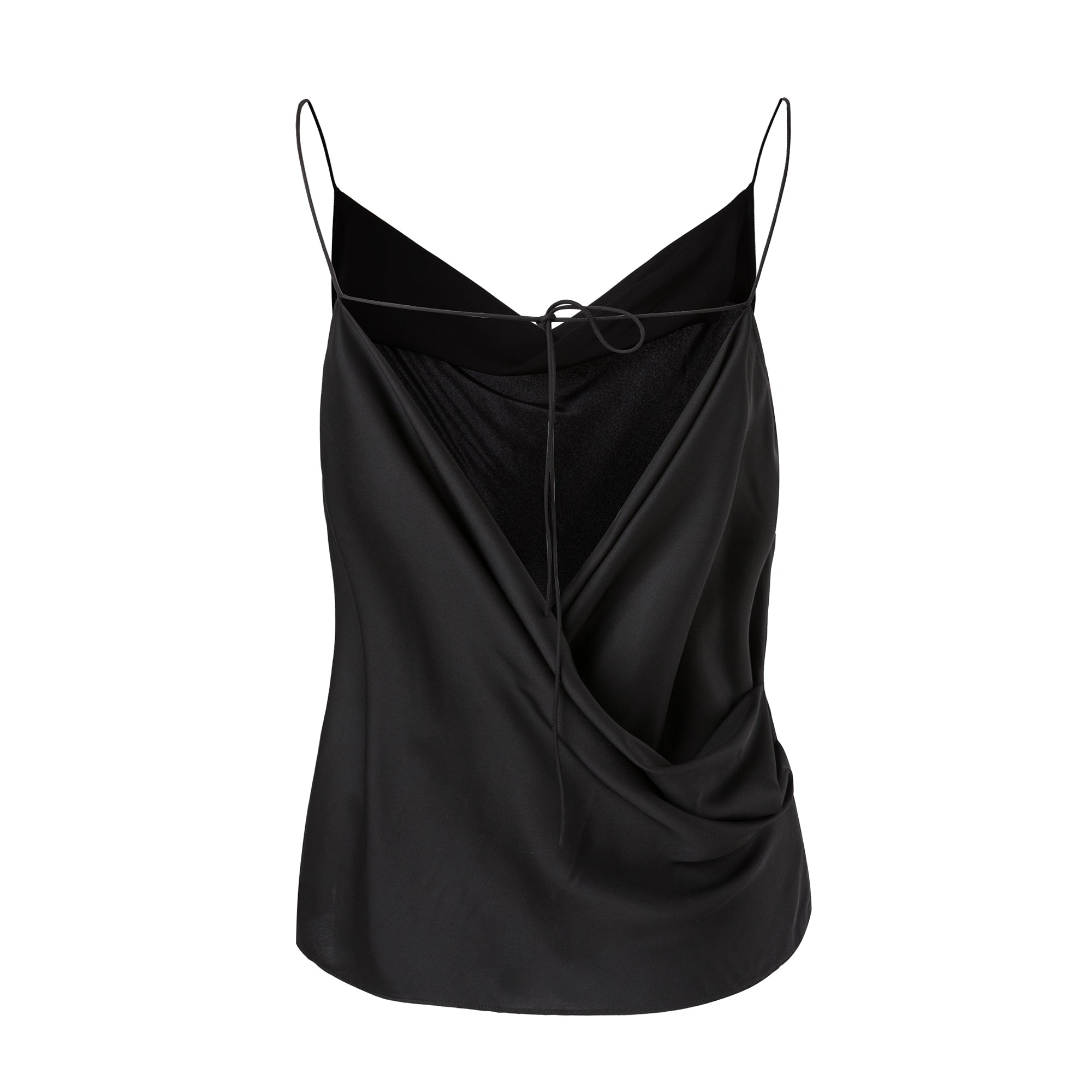 Ther. Black Silk Camisole Top | MADA IN CHINA