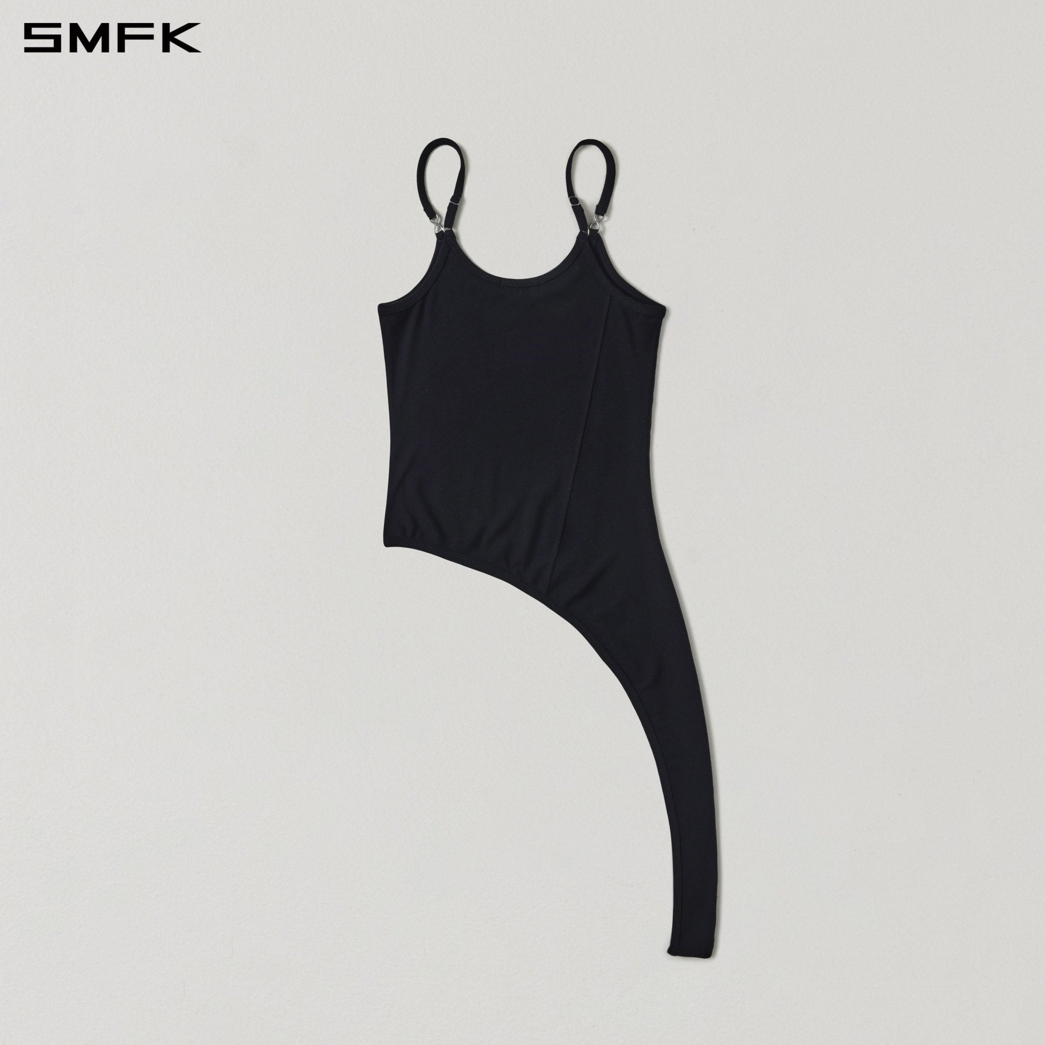 SMFK Black Slanted Halter Top | MADAX