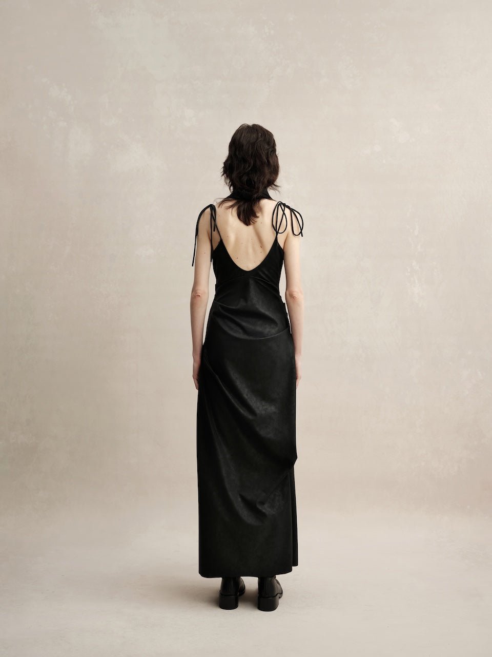 ELYWOOD Black Slit Maxi Dress | MADAX