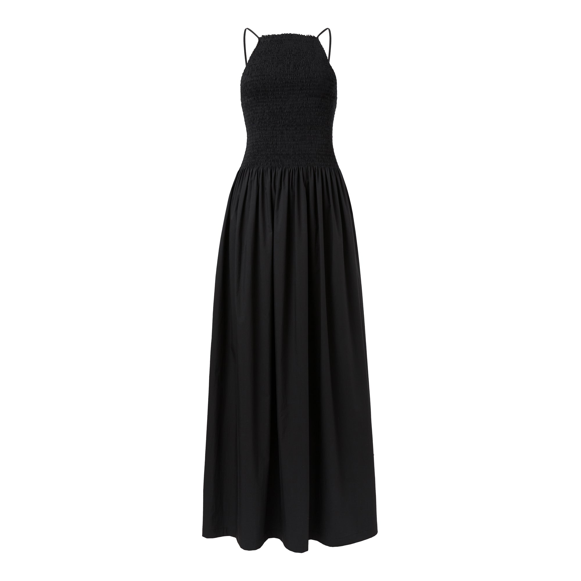 Ther. Black Smocked Trim Dress | MADA IN CHINA