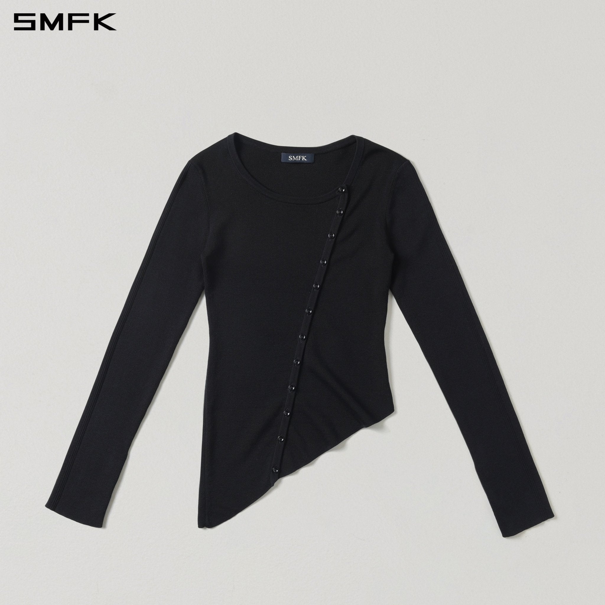 SMFK Black Spiral Knit Cardigan | MADAX