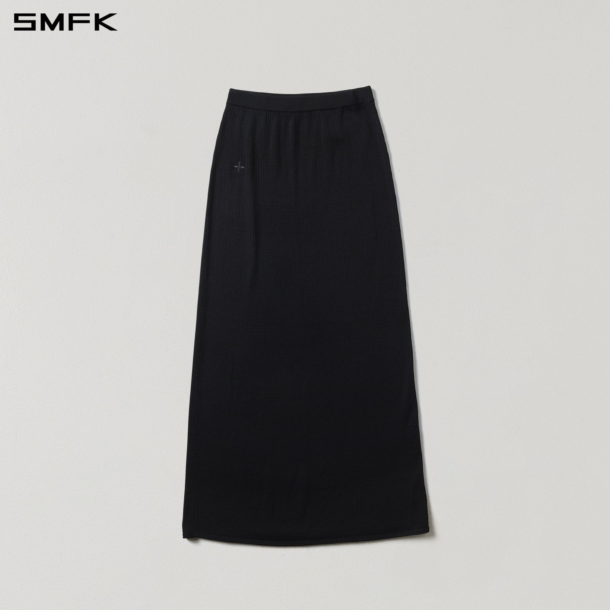 SMFK Black Straight Knit Maxi Skirt | MADAX