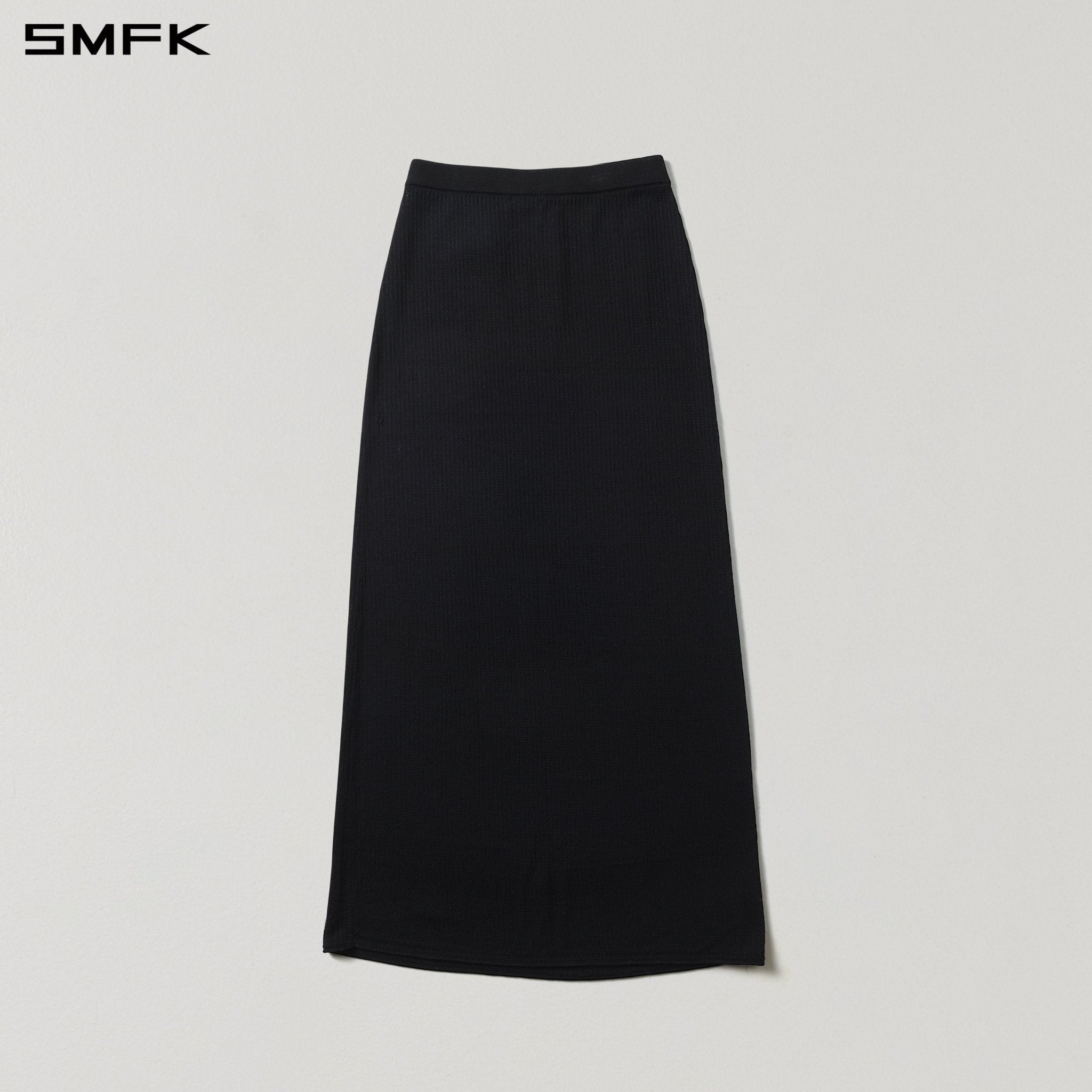 SMFK Black Straight Knit Maxi Skirt | MADAX