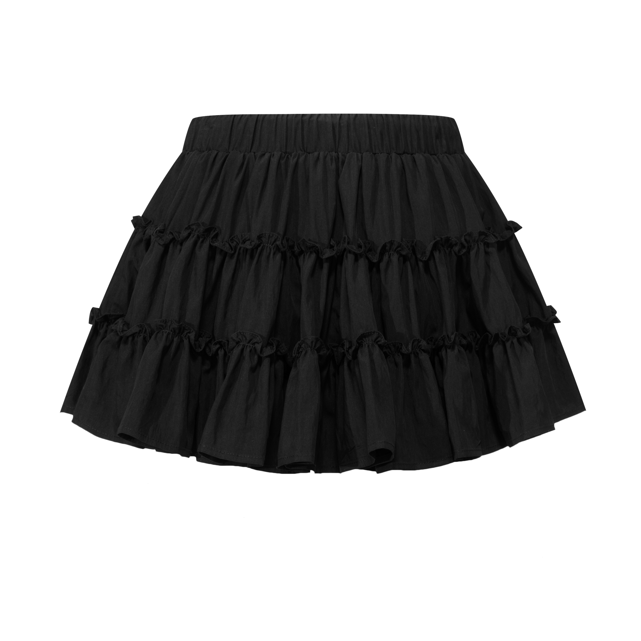 Climax Vision Black Three - layer Puffy Cake Skirt | MADAX