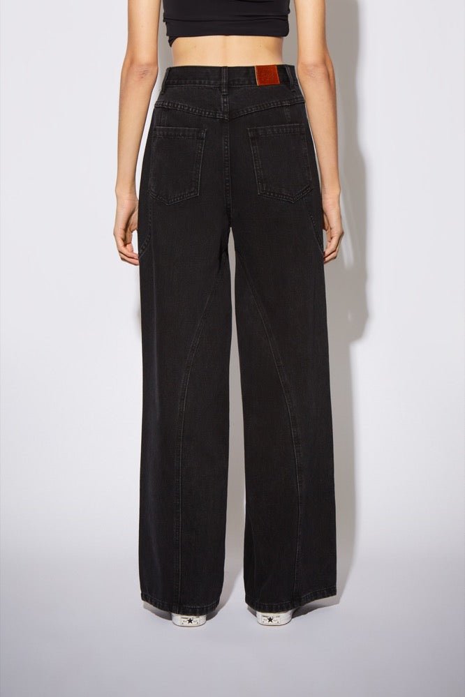 CPLUS SERIES Black Twisted Seam Jeans | MADA IN CHINA