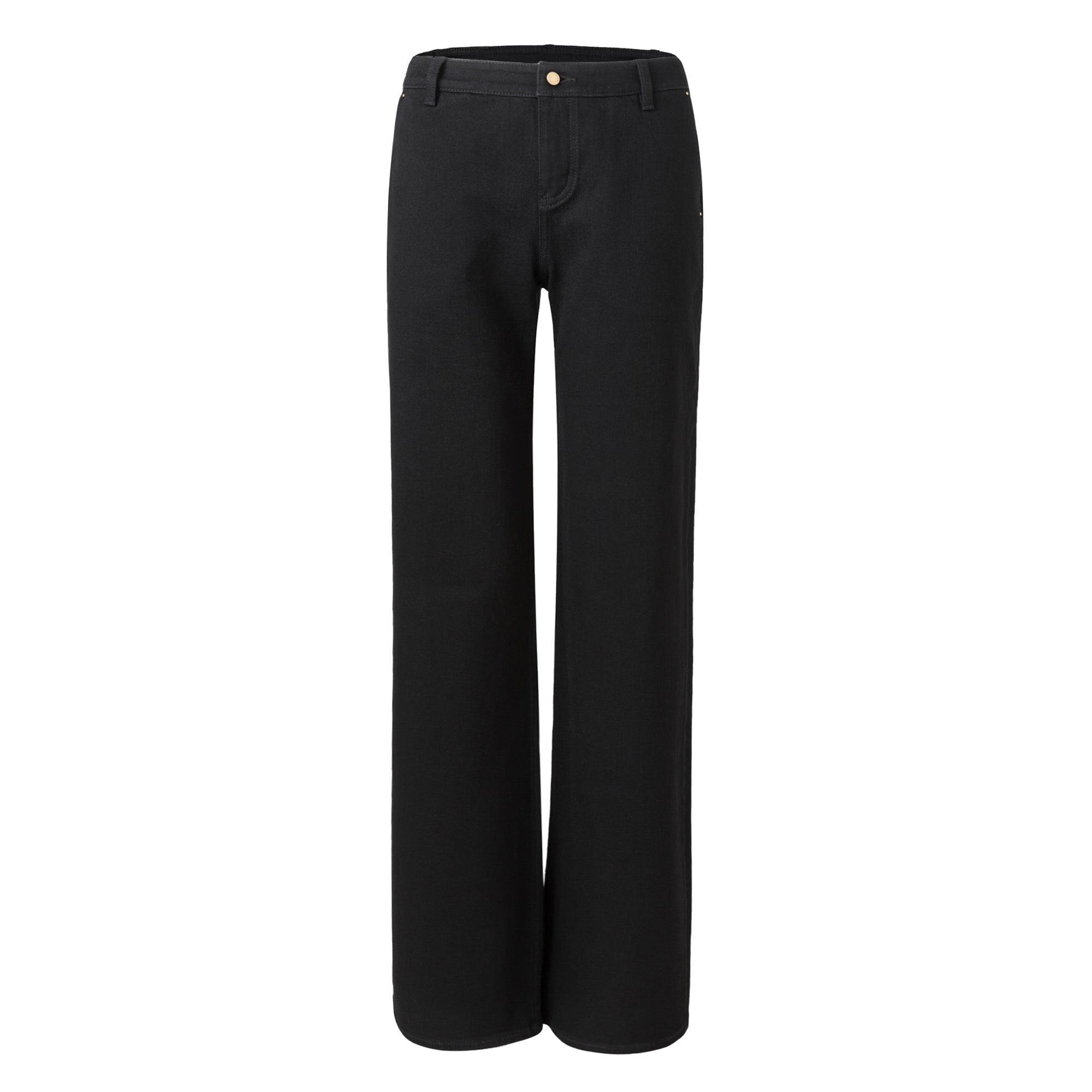 ブラック ニット ストレートレッグ トラウザーズ | MADAX