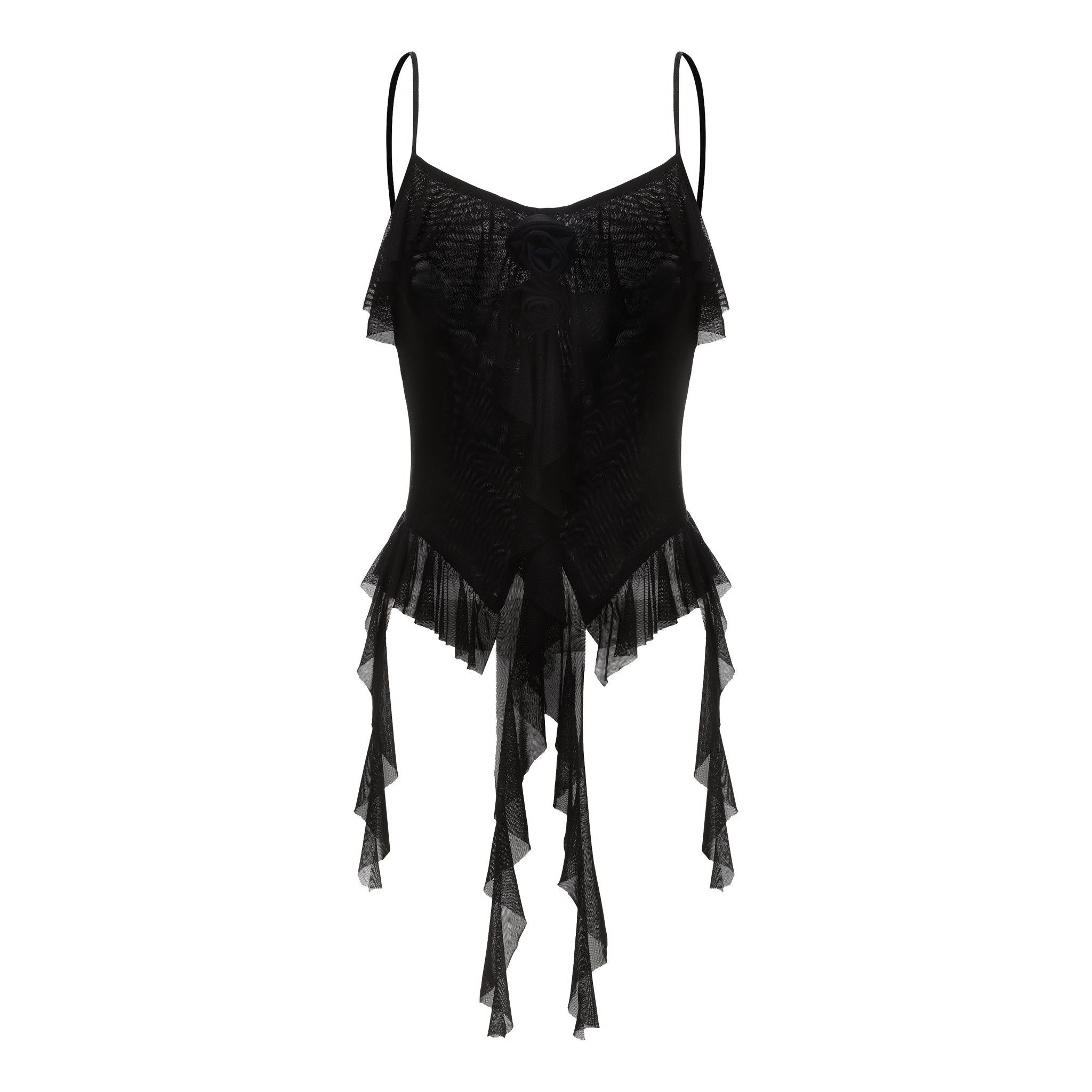 ARTE PURA Black Wave Lace Camisole | MADA IN CHINA