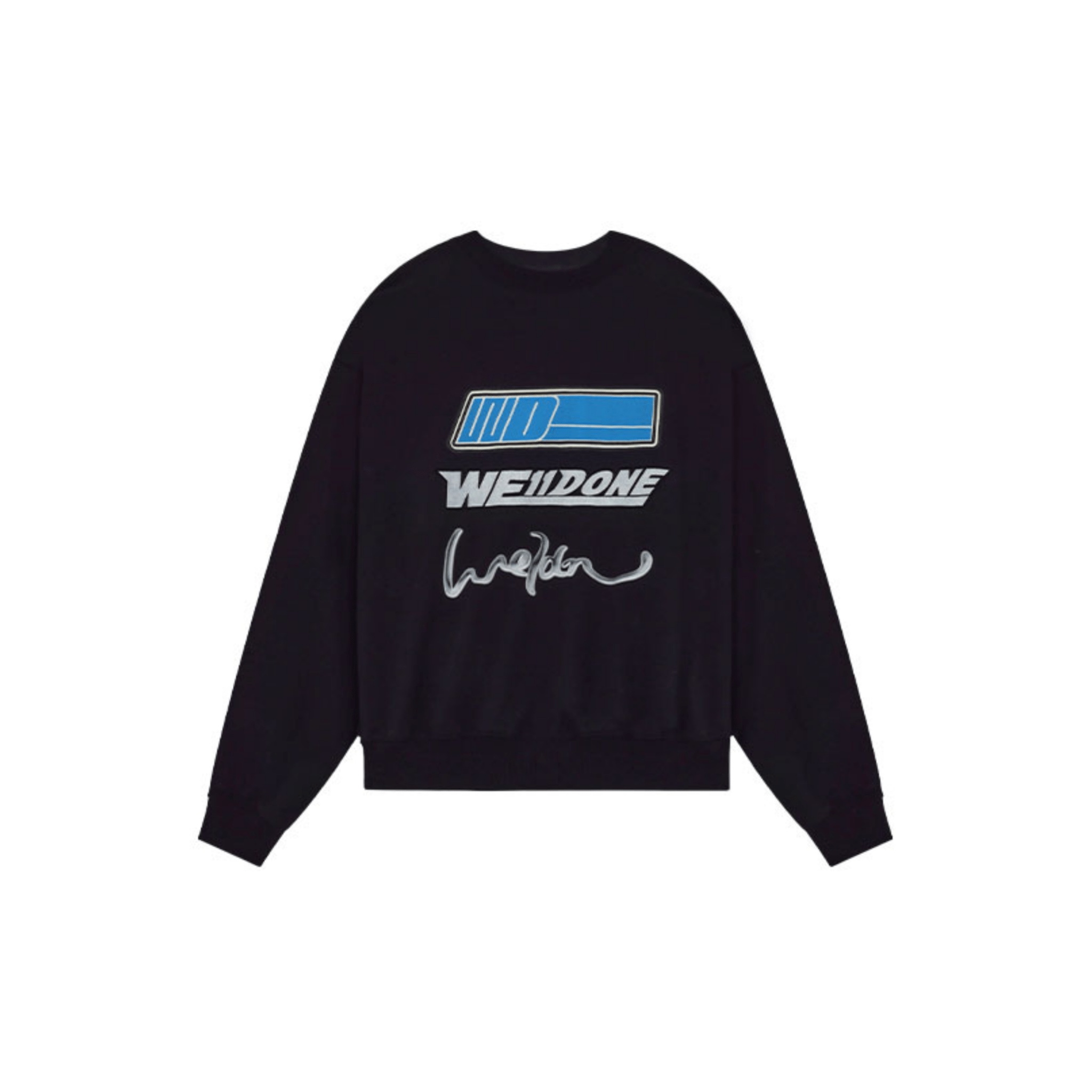 WE11DONE Black We11done 3 - new LOGO Sweatshirt | MADAX
