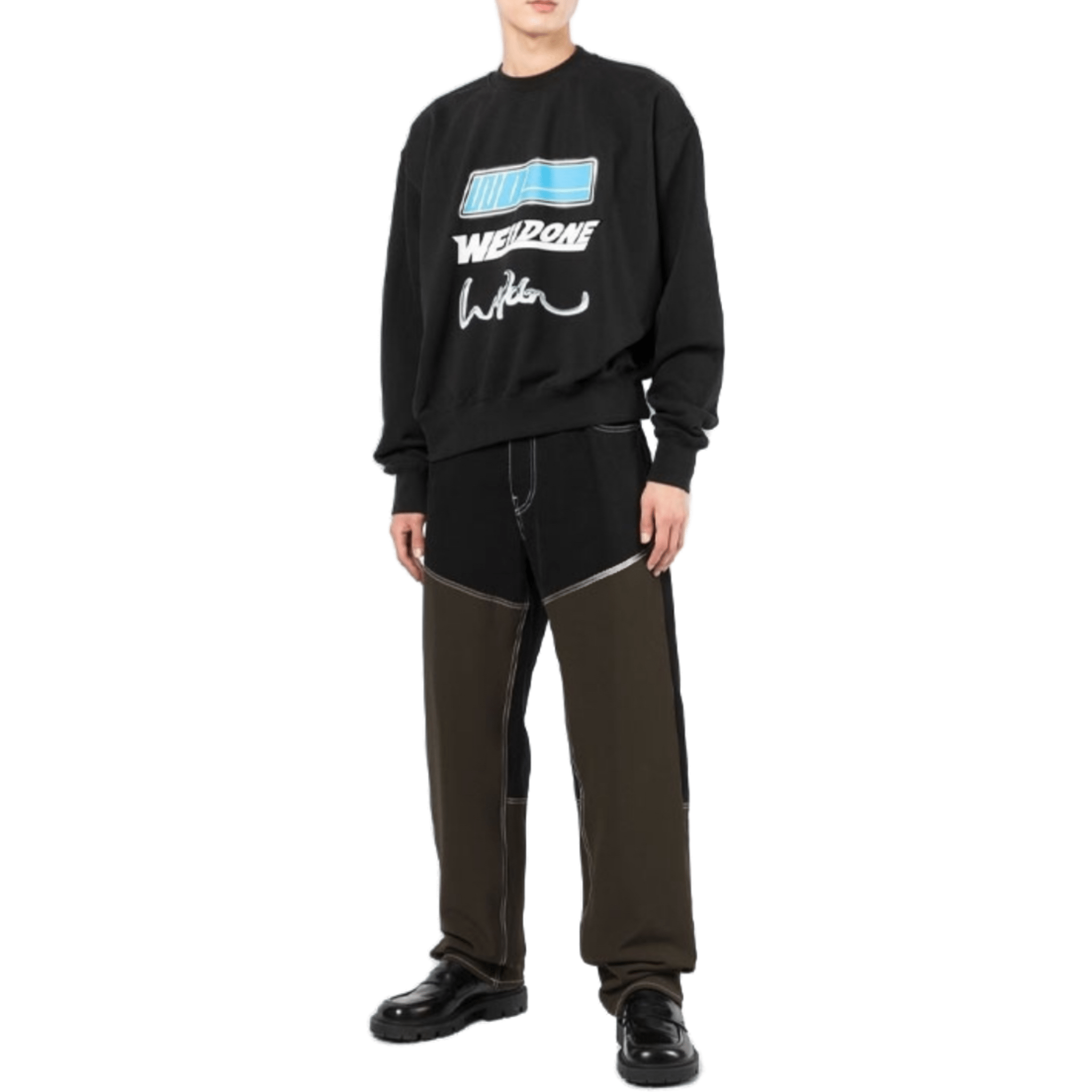 WE11DONE Black We11done 3 - new LOGO Sweatshirt | MADAX