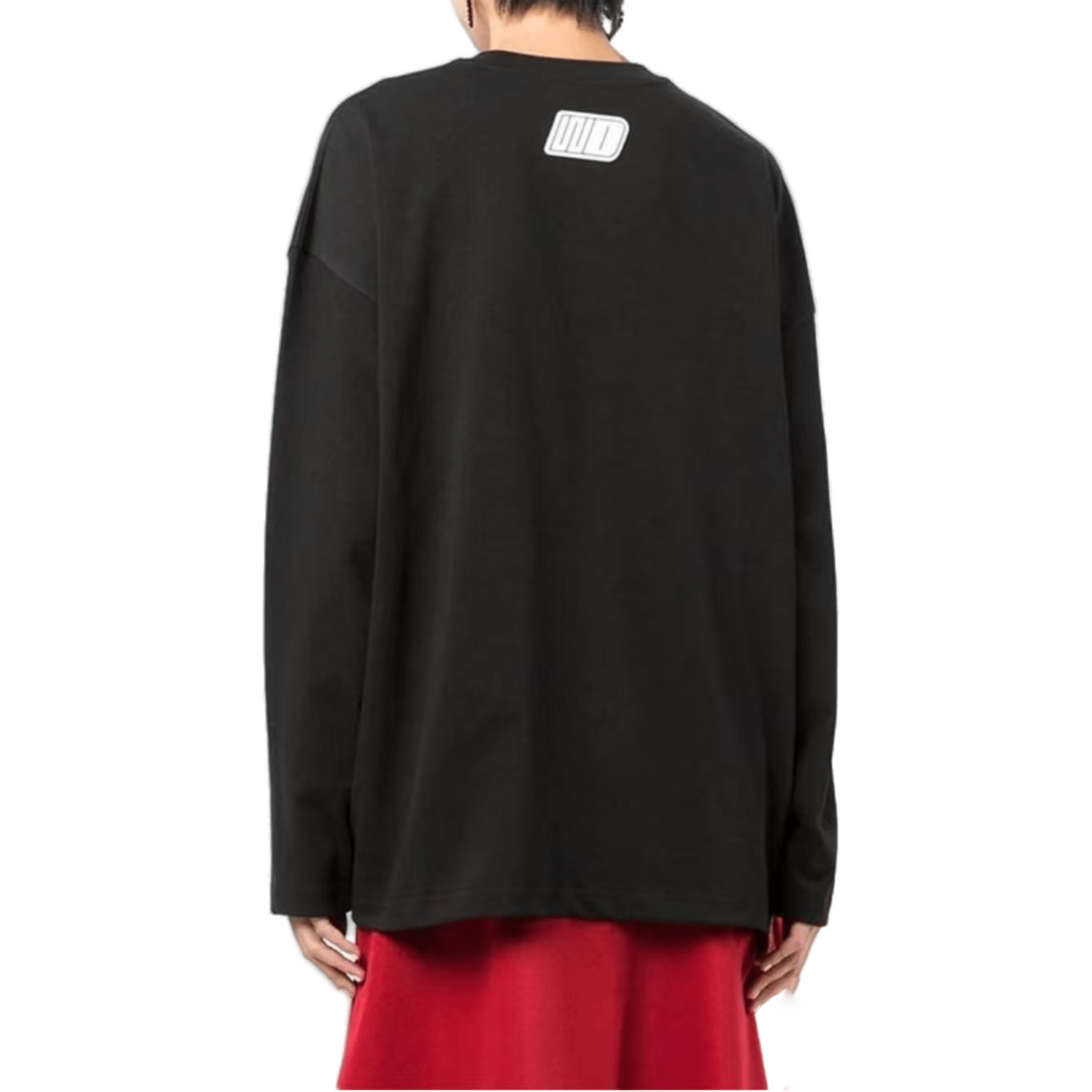 WE11DONE BLACK WE11DONE DUST DOUBLE LOGO LONG T - SHIRT | MADAX