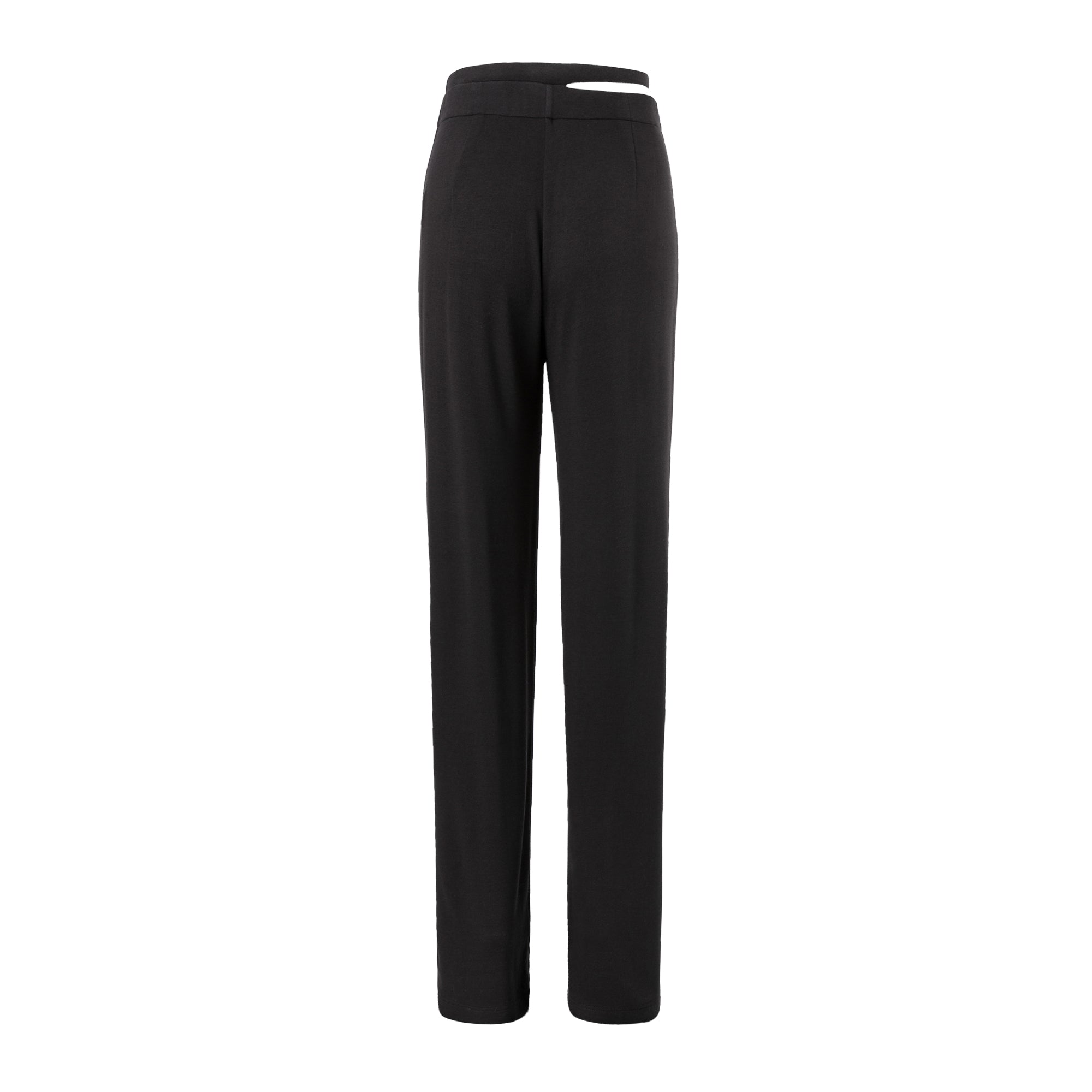 Ther. Black Wool Cutout Trousers | MADA IN CHINA