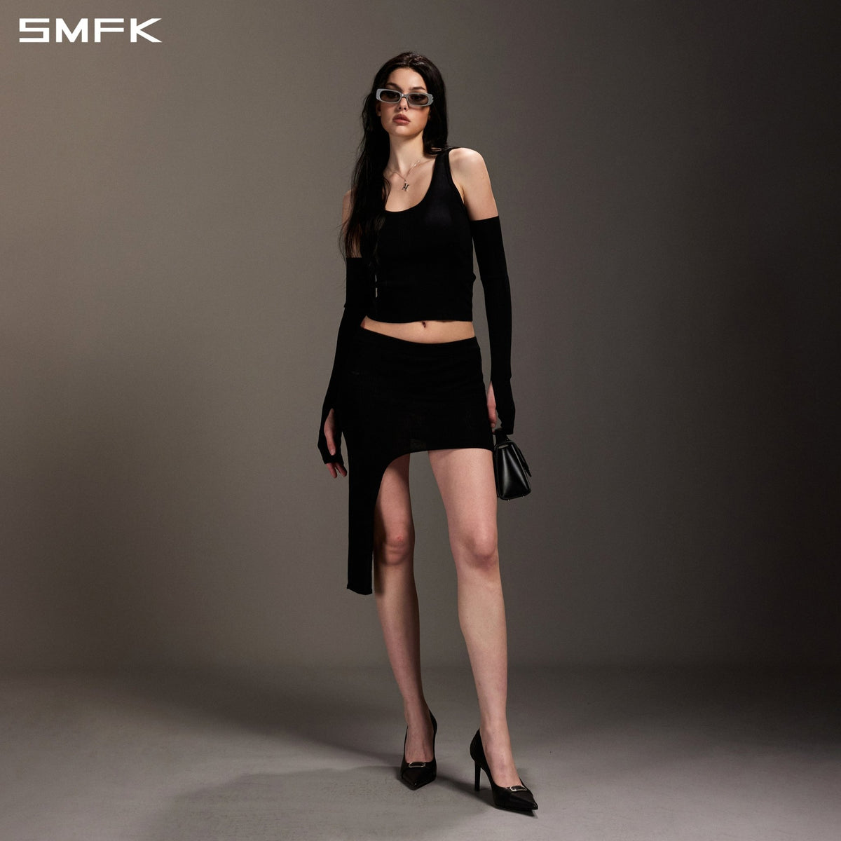 SMFK Black Wool Vest | MADAX