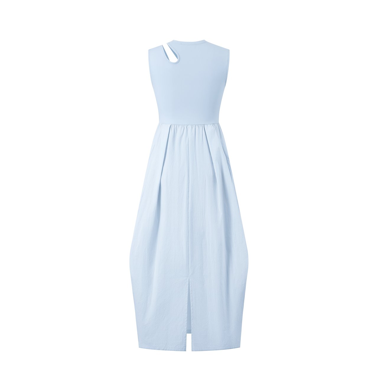 THREE QUARTERS Blue Cutout Sleeveless Dress | MADA IN CHINA