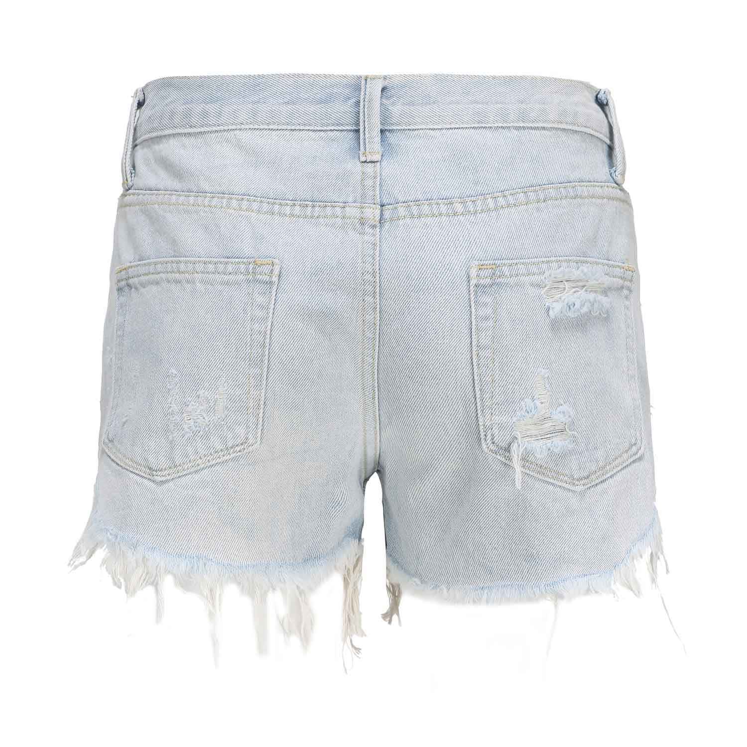 ARTE PURA Blue Denim Bead Shorts | MADA IN CHINA