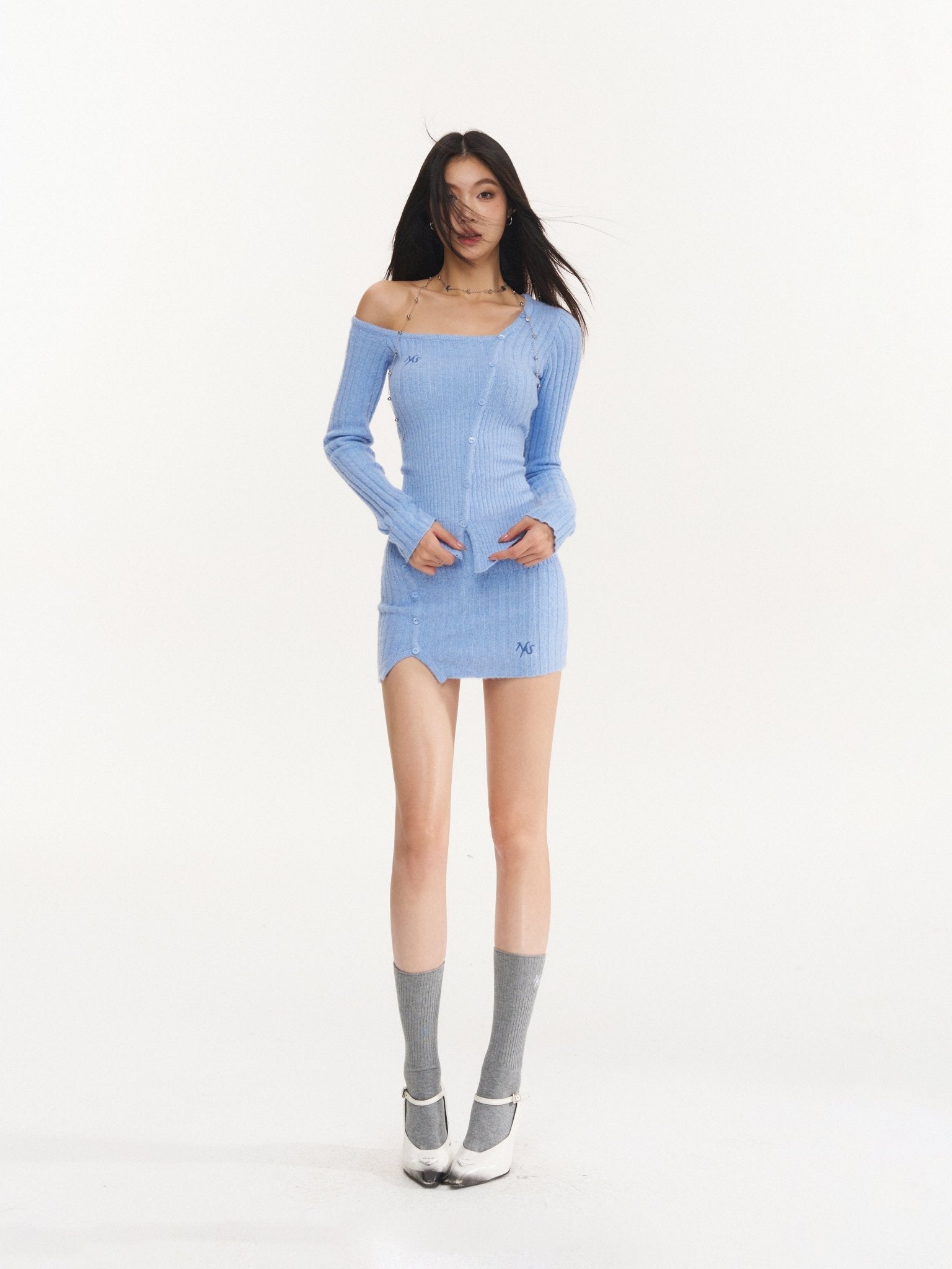 NAWS Blue Knit Top Glacier Set | MADAX