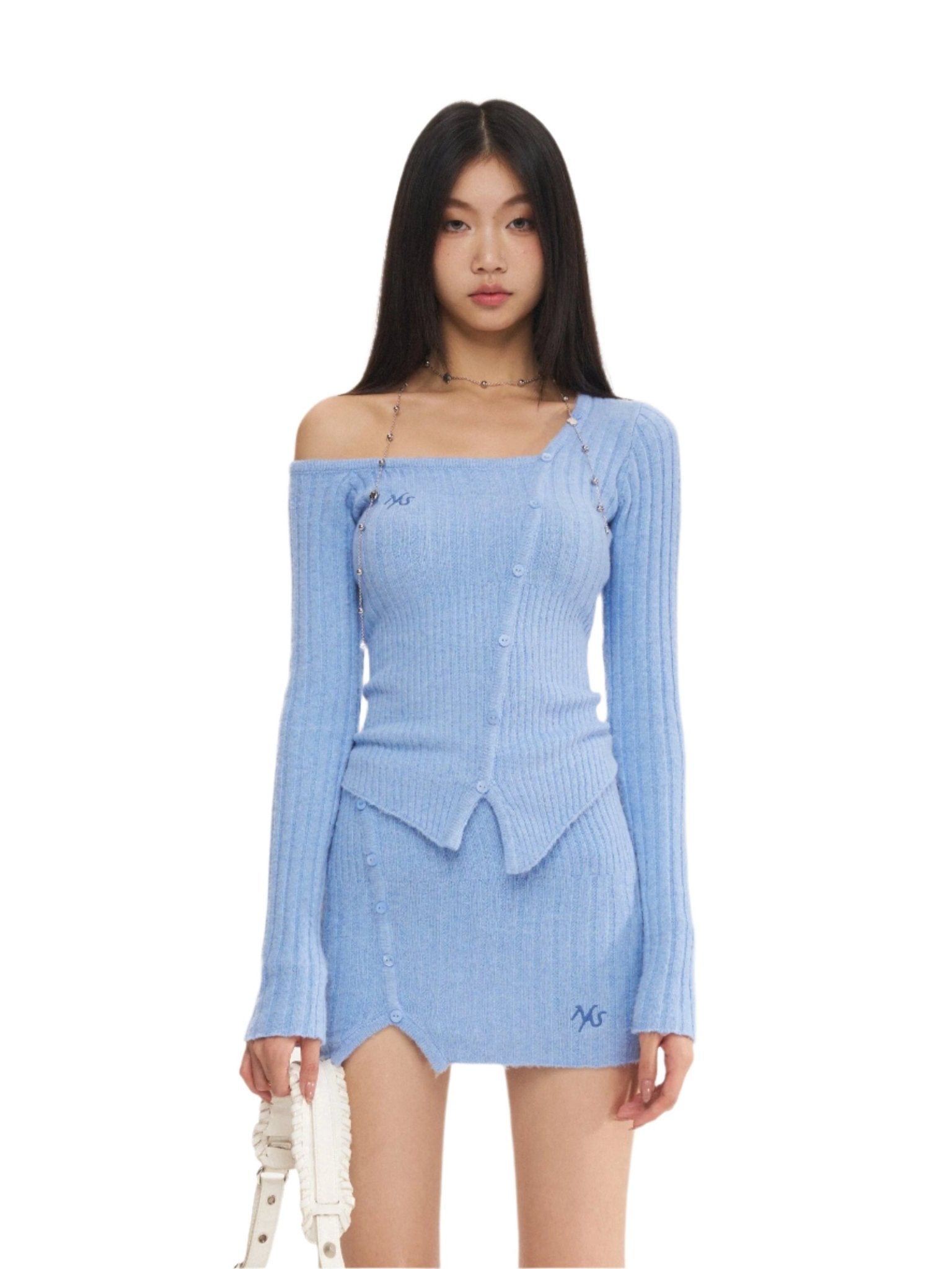 NAWS Blue Knit Top Glacier Set | MADAX