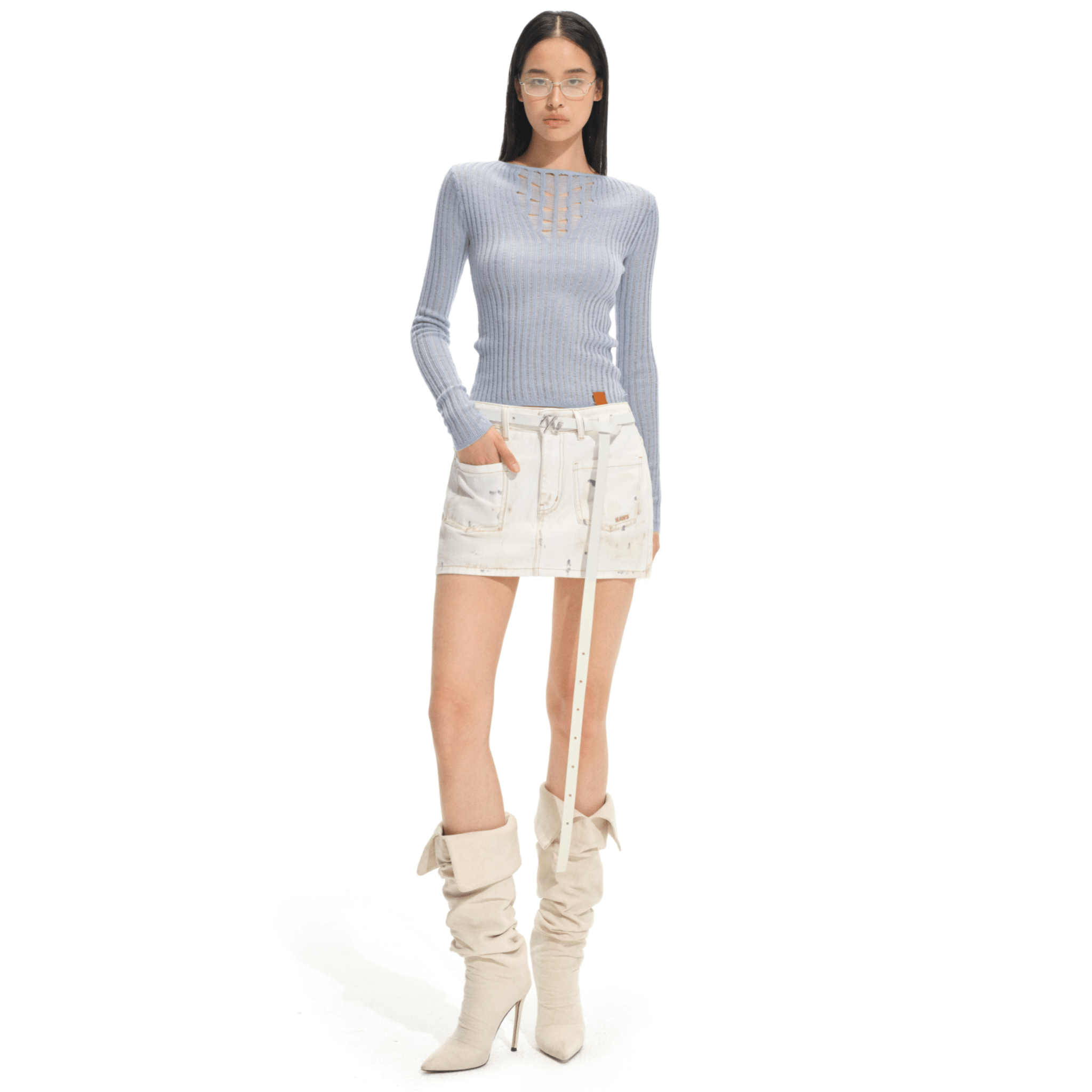 NAWS Blue Ridge Knitwear Sweater in Blue | MADAX