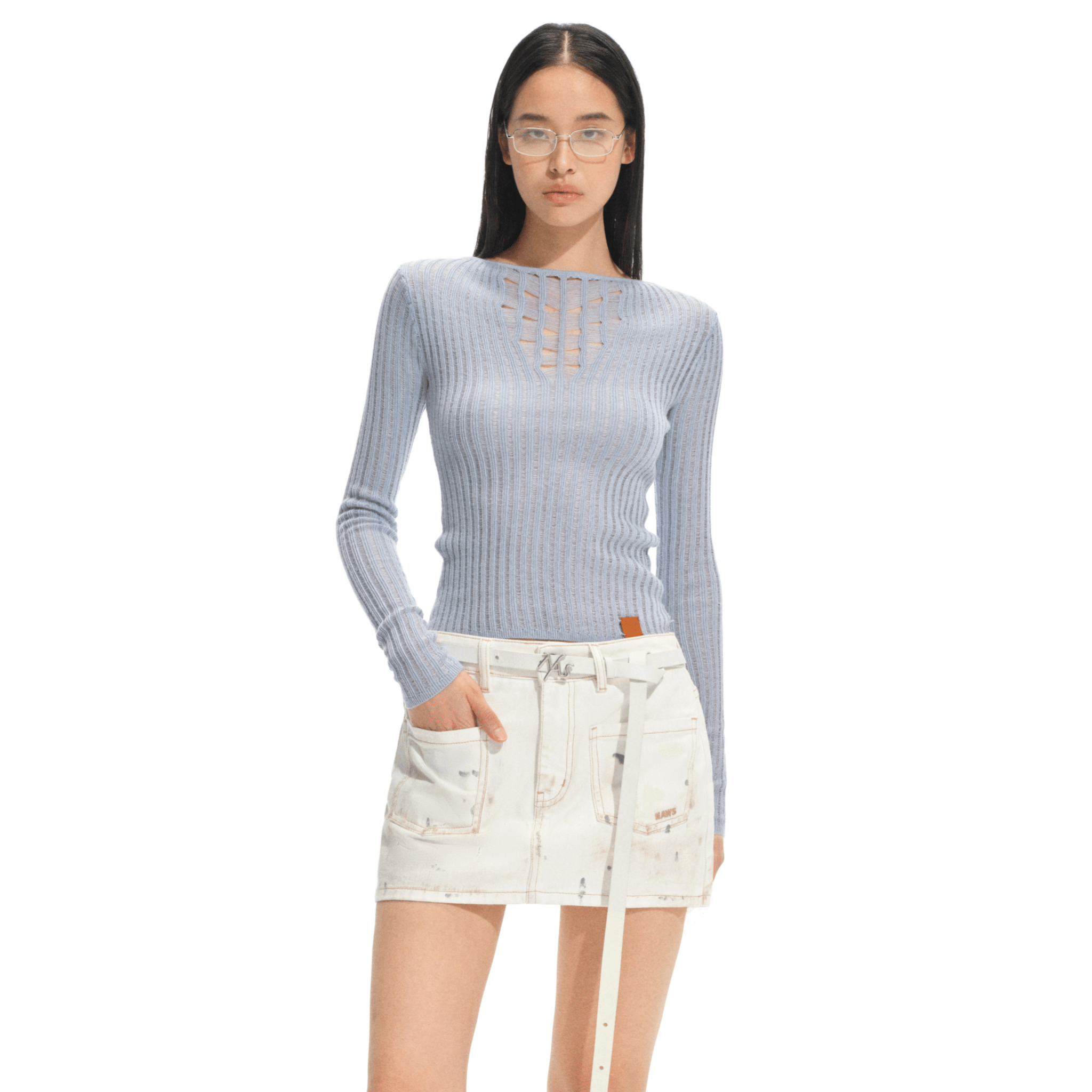 NAWS Blue Ridge Knitwear Sweater in Blue | MADAX