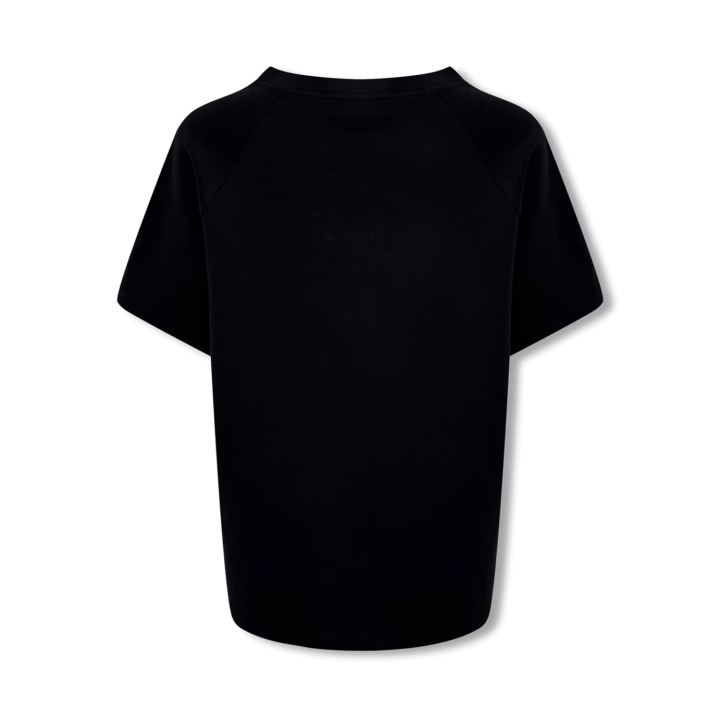 NOT FOR US Blue Sky Running Puppy Print Short Sleeve in Black | MADAX