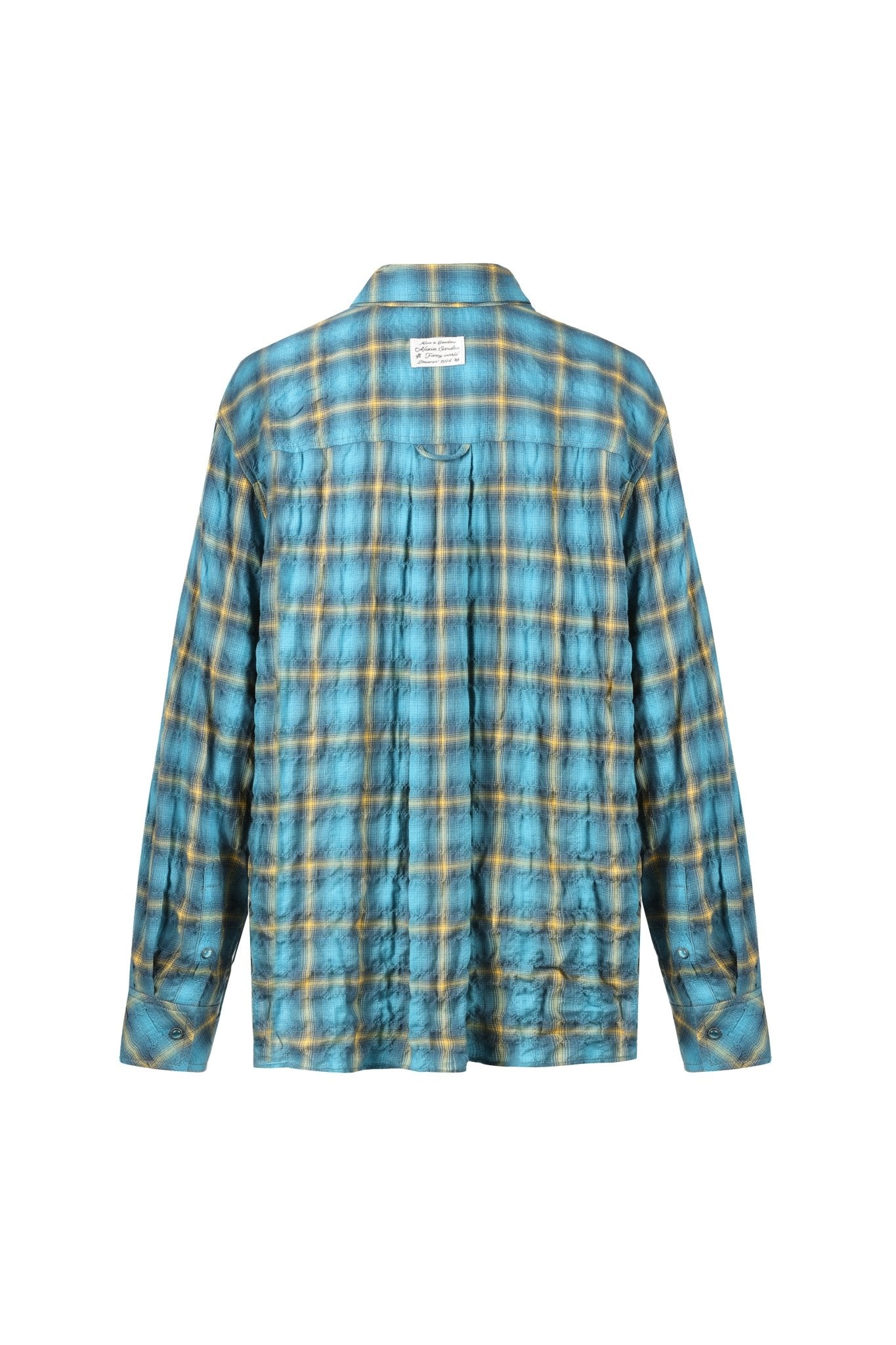 Alexia Sandra Bow Tie Plaid Pleated Shirt In Blue | MADAX