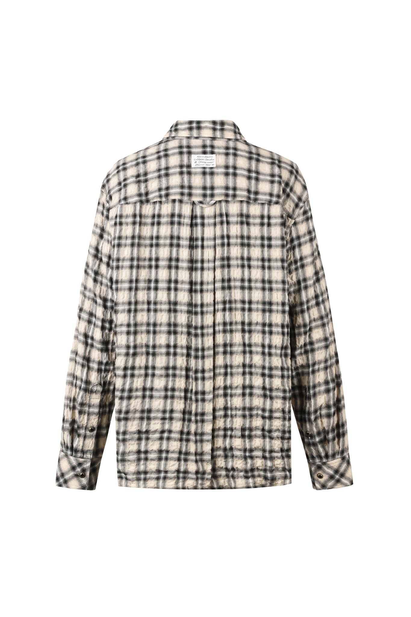 Alexia Sandra Bow Tie Plaid Pleated Shirt In Khaki | MADAX